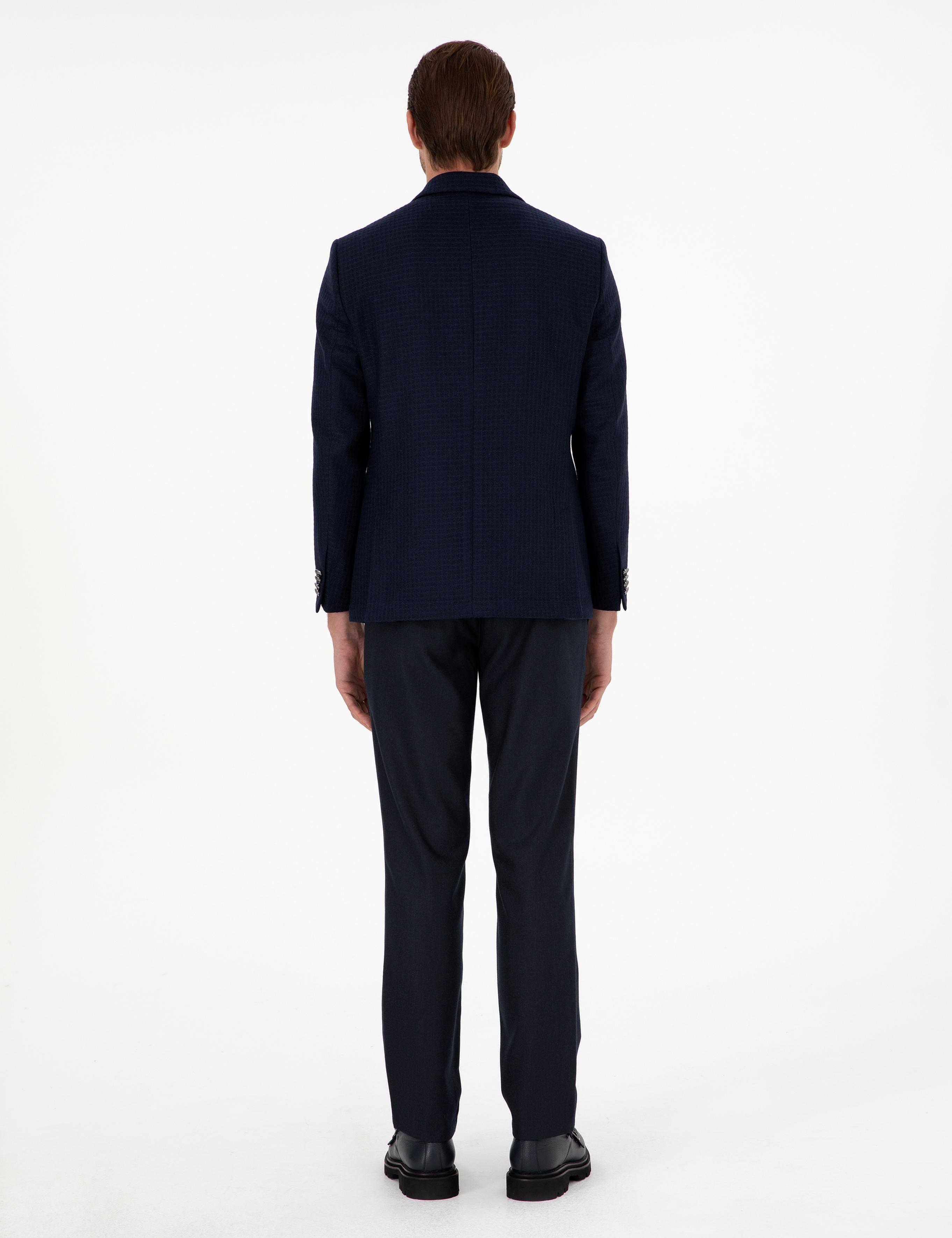 Lacivert Slim Fit Kumaş Pantolon