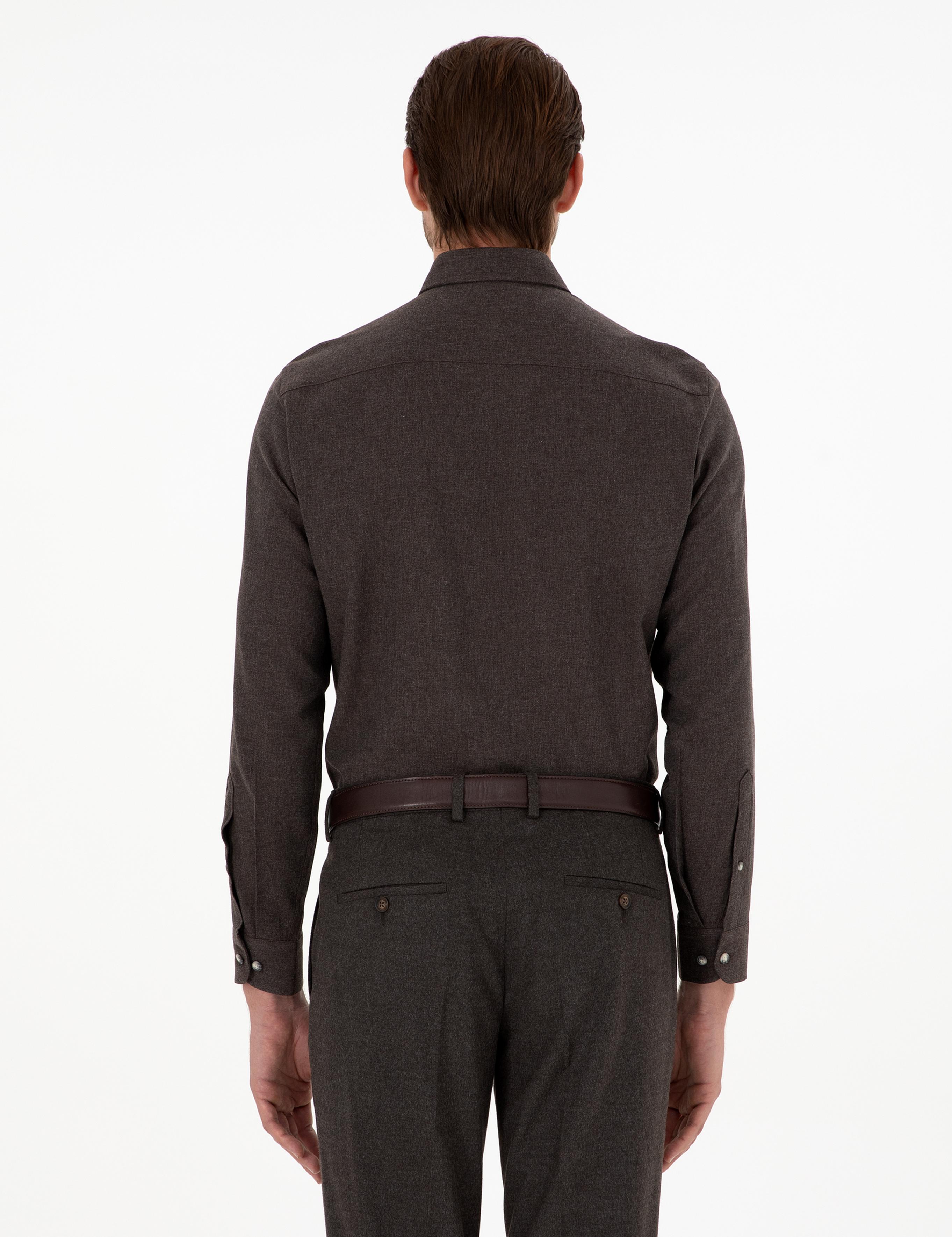 Kahverengi Slim Fit Kumaş Pantolon