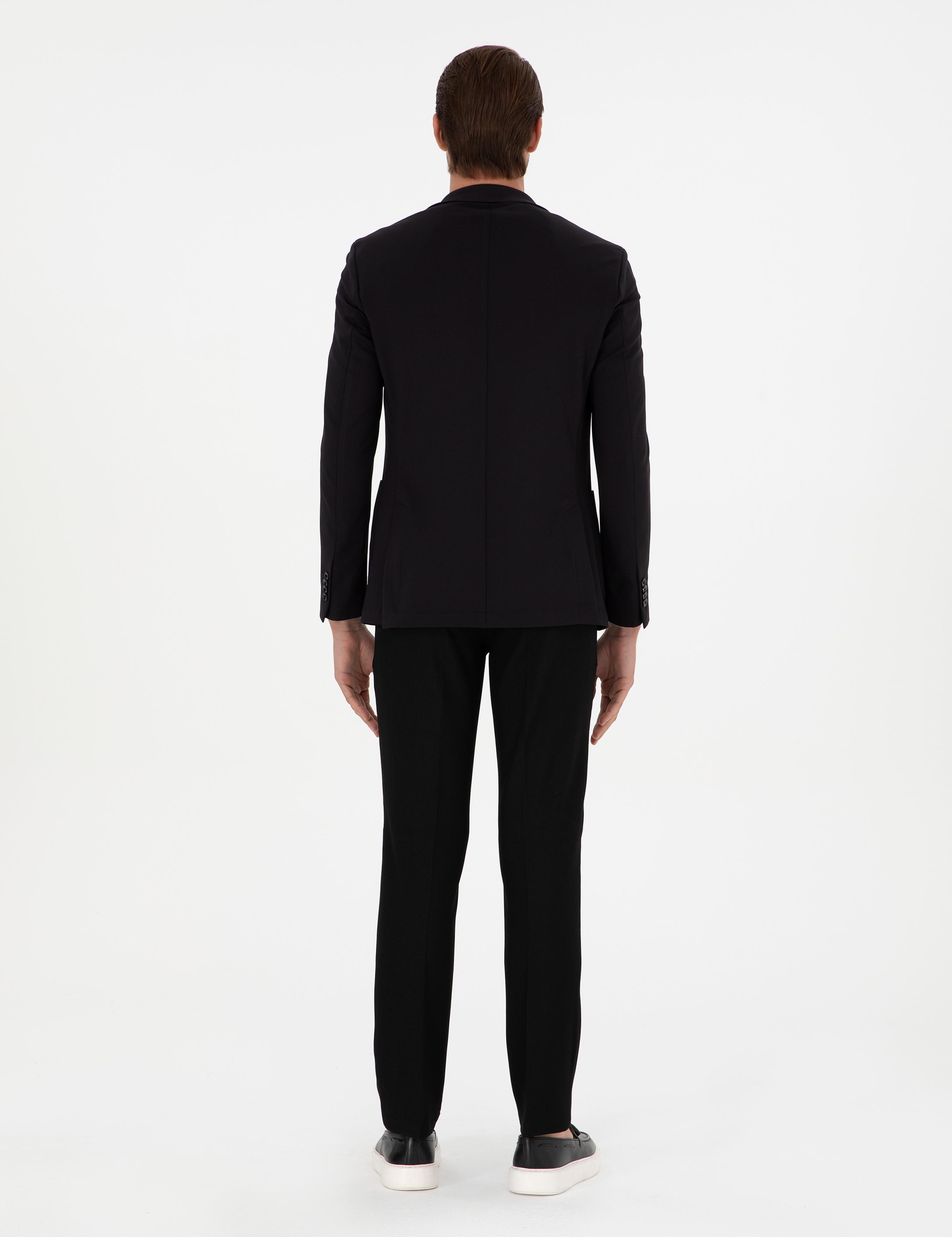 Siyah Slim Fit Kumaş Pantolon