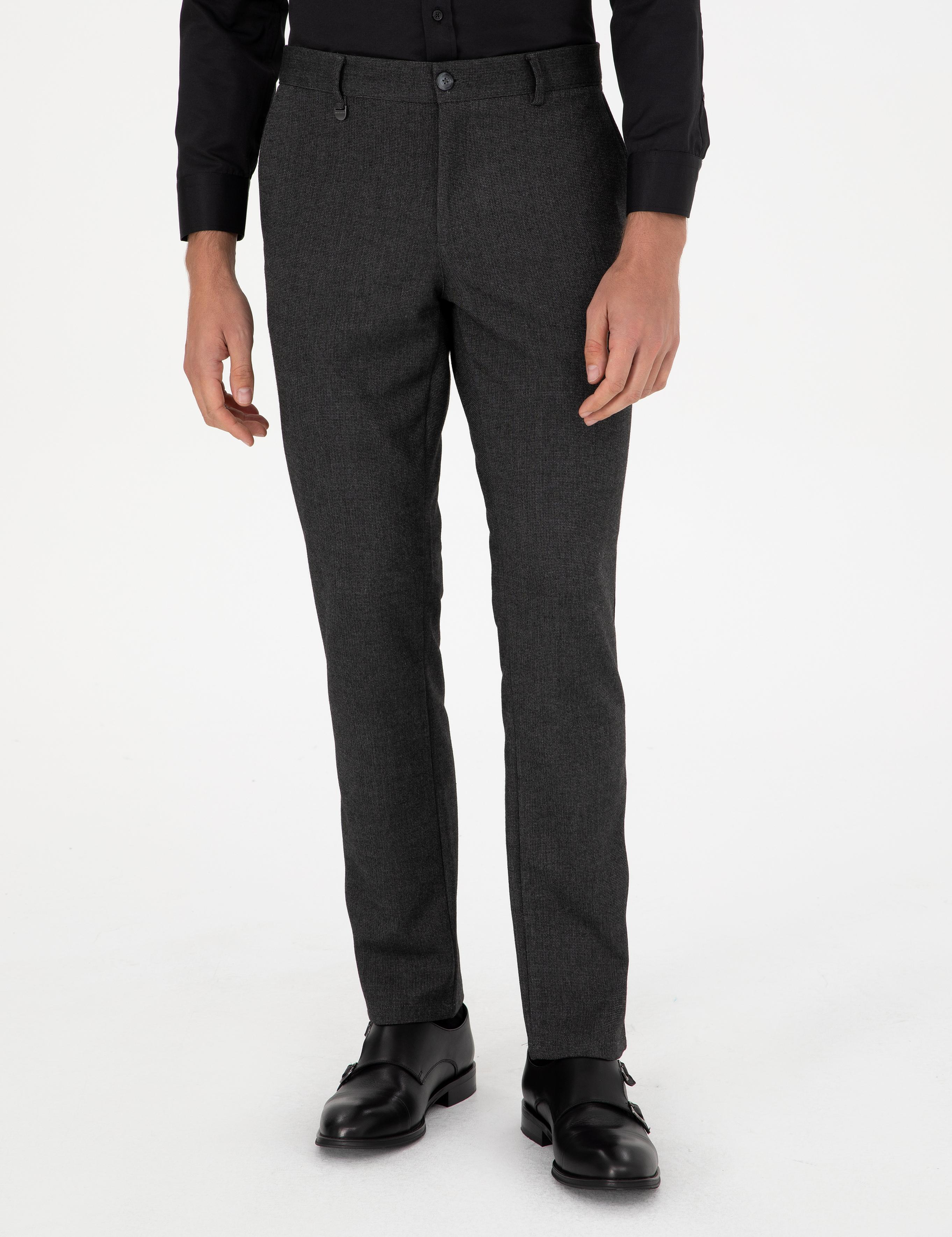 Antrasit Slim Fit Kumaş Pantolon