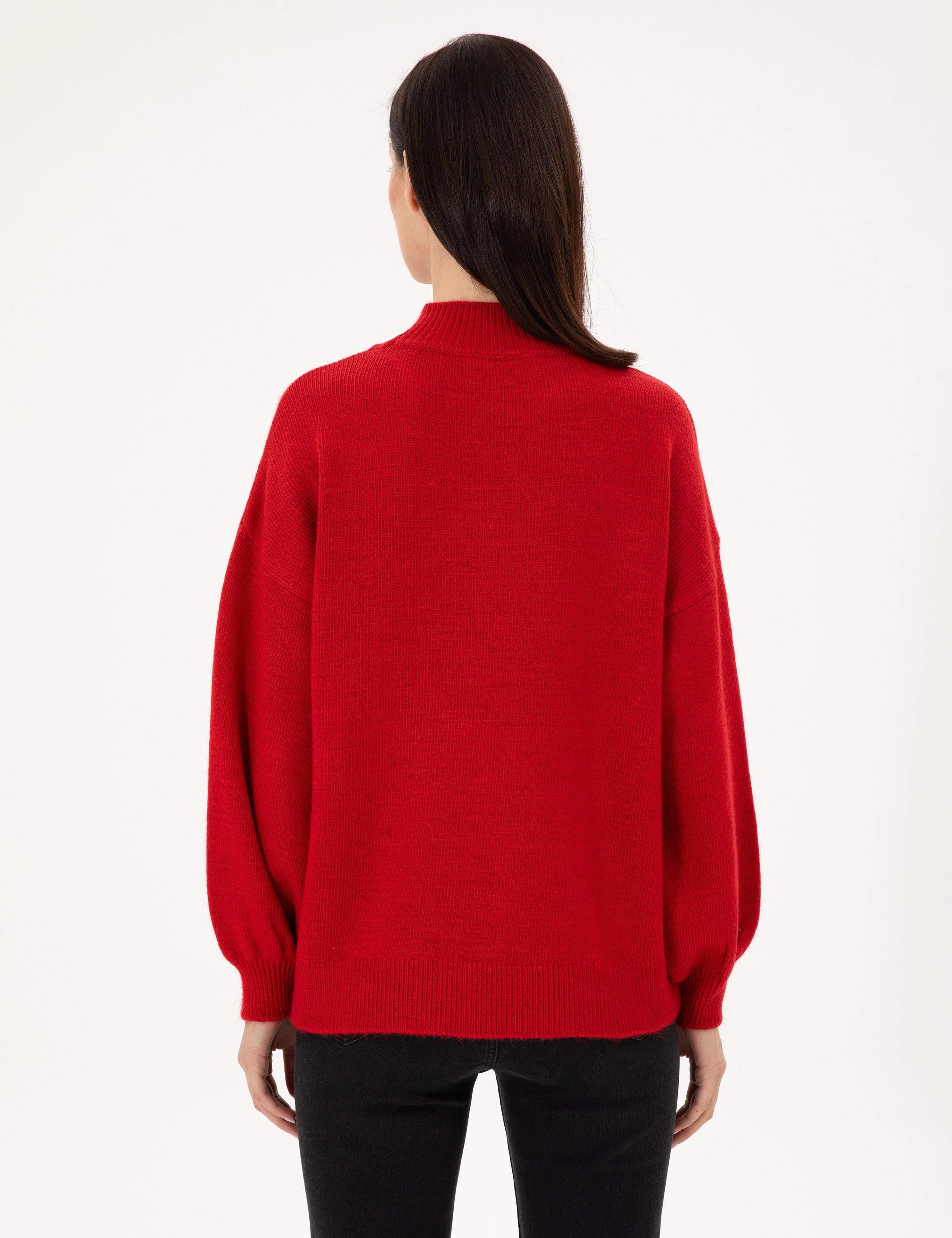 Kırmızı Comfort Fit Kazak
