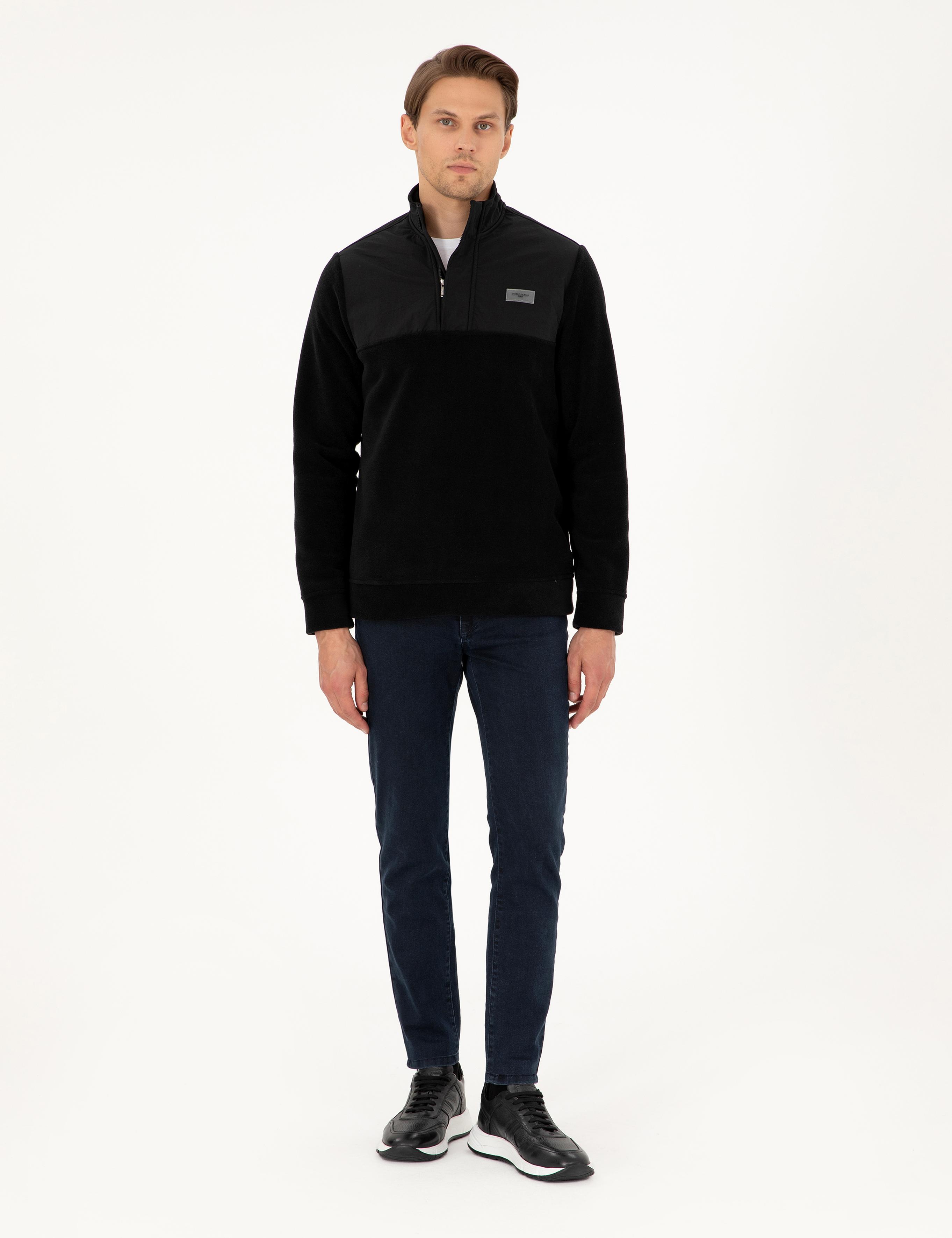 Siyah Regular Fit Sweatshirt