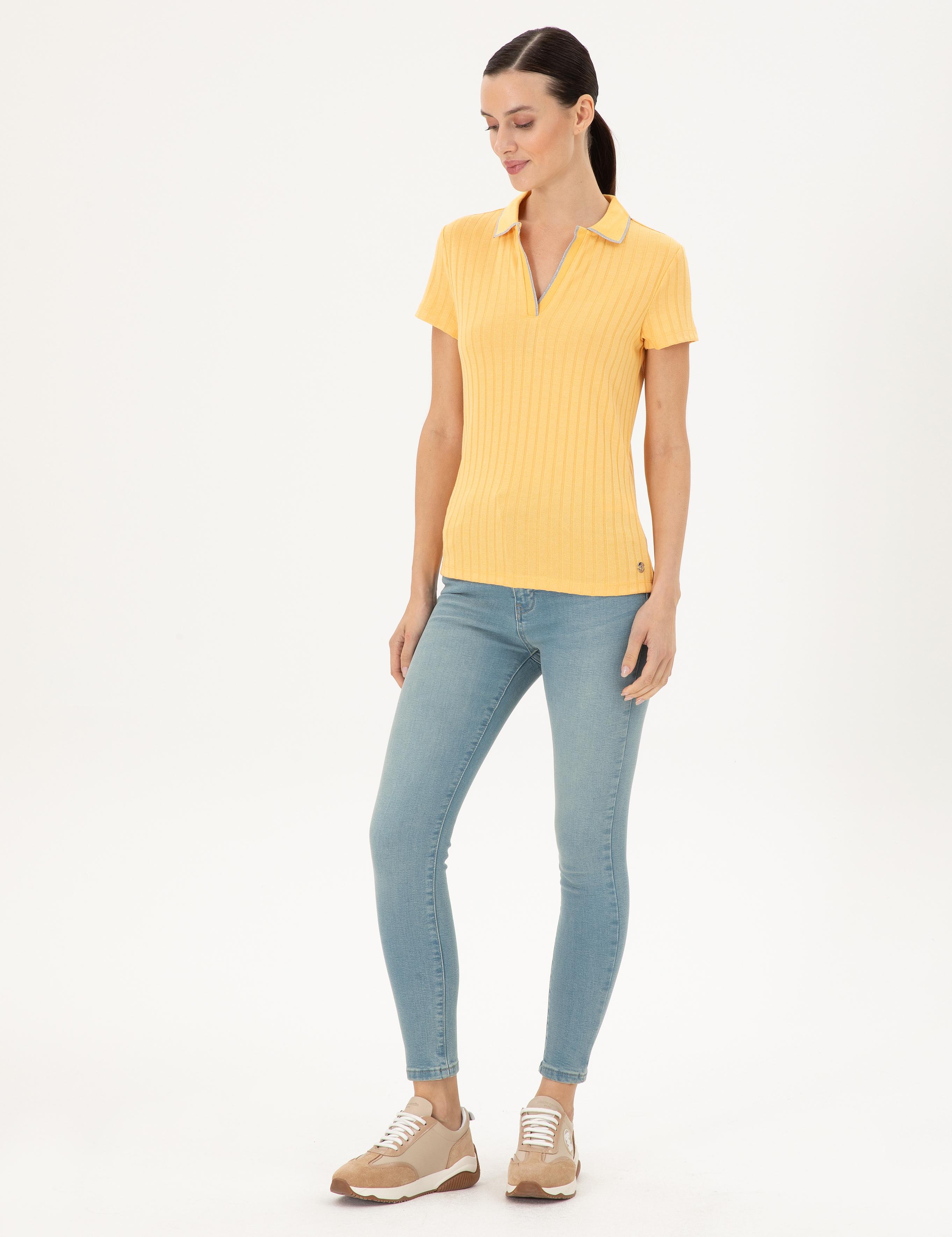 Sarı Slim Fit Tişört