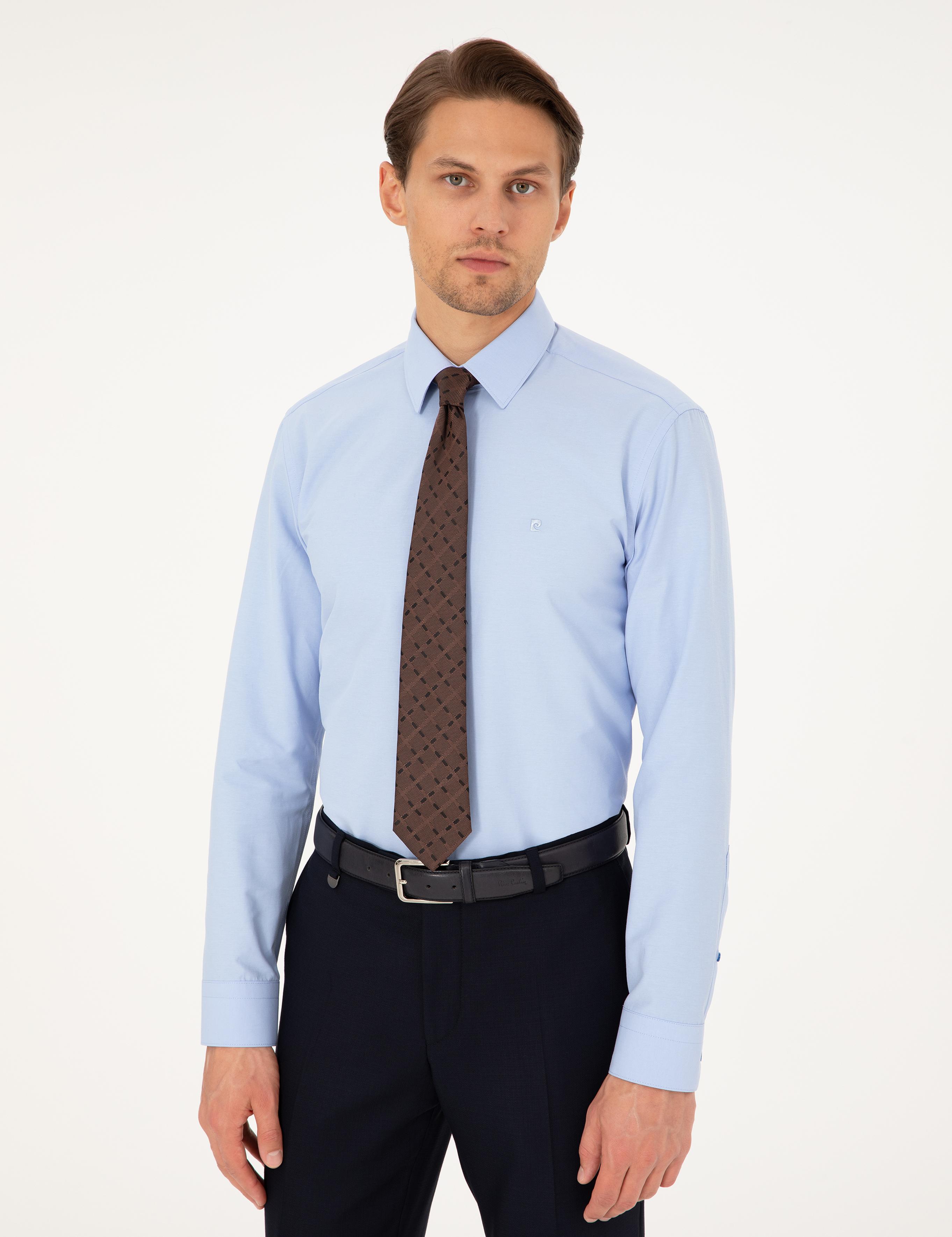 Mavi Slim Fit Uzun Kollu Basic Gömlek