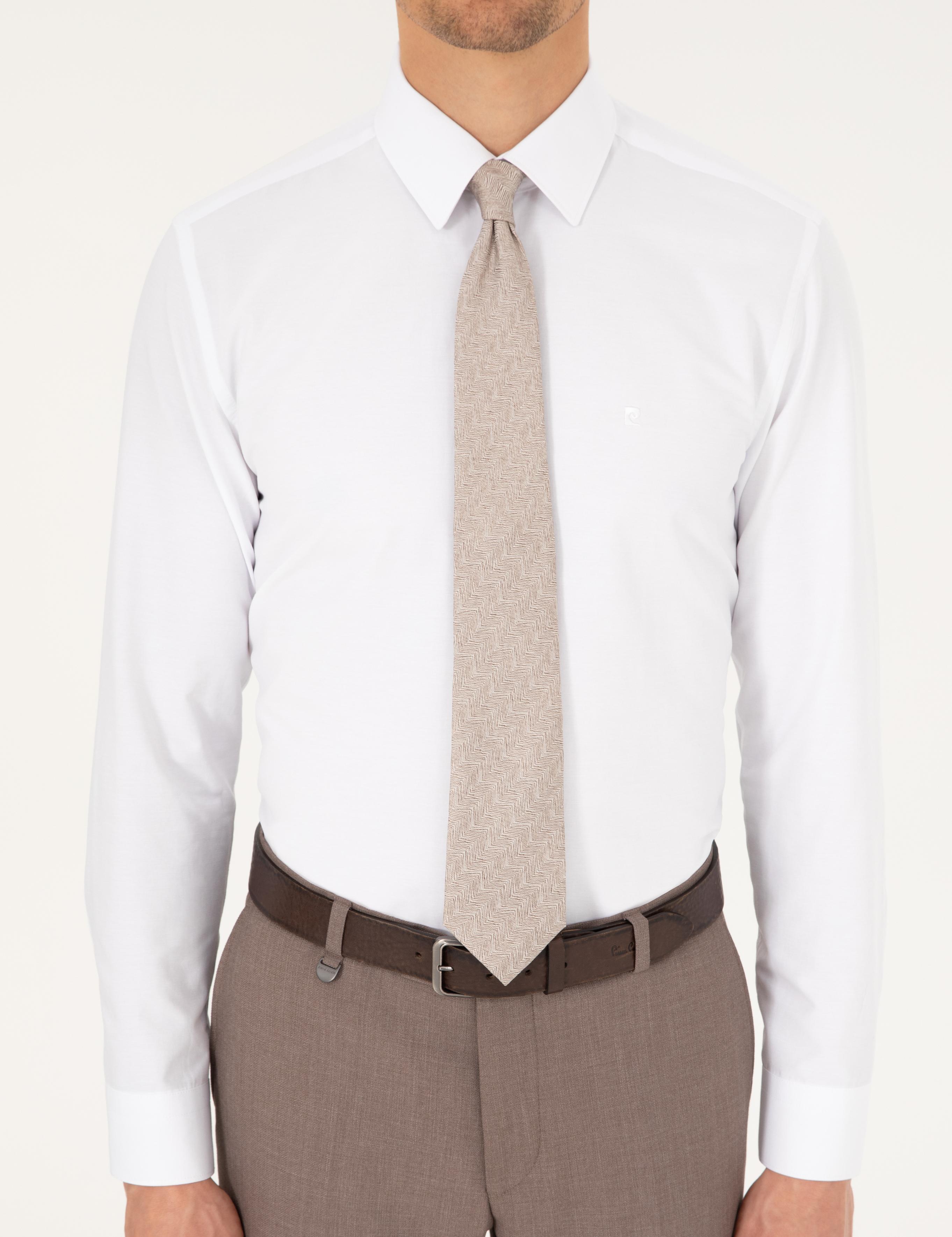 Beyaz Slim Fit Uzun Kollu Basic Gömlek