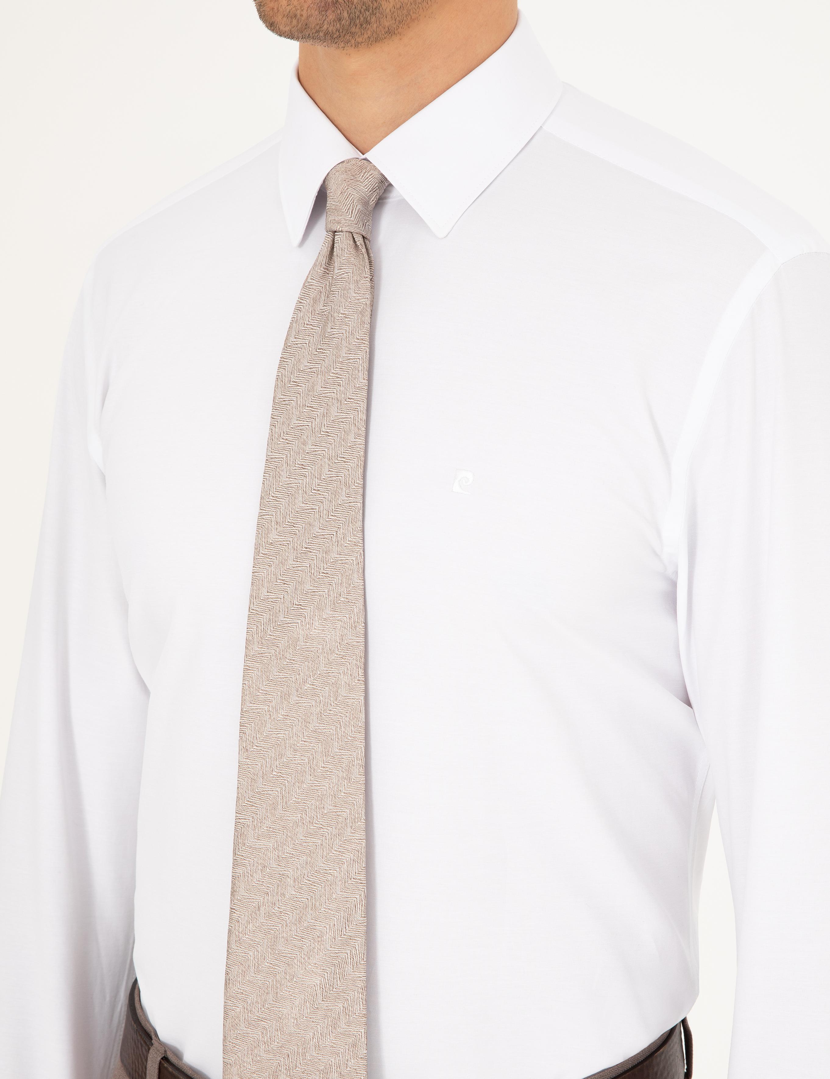 Beyaz Slim Fit Uzun Kollu Basic Gömlek