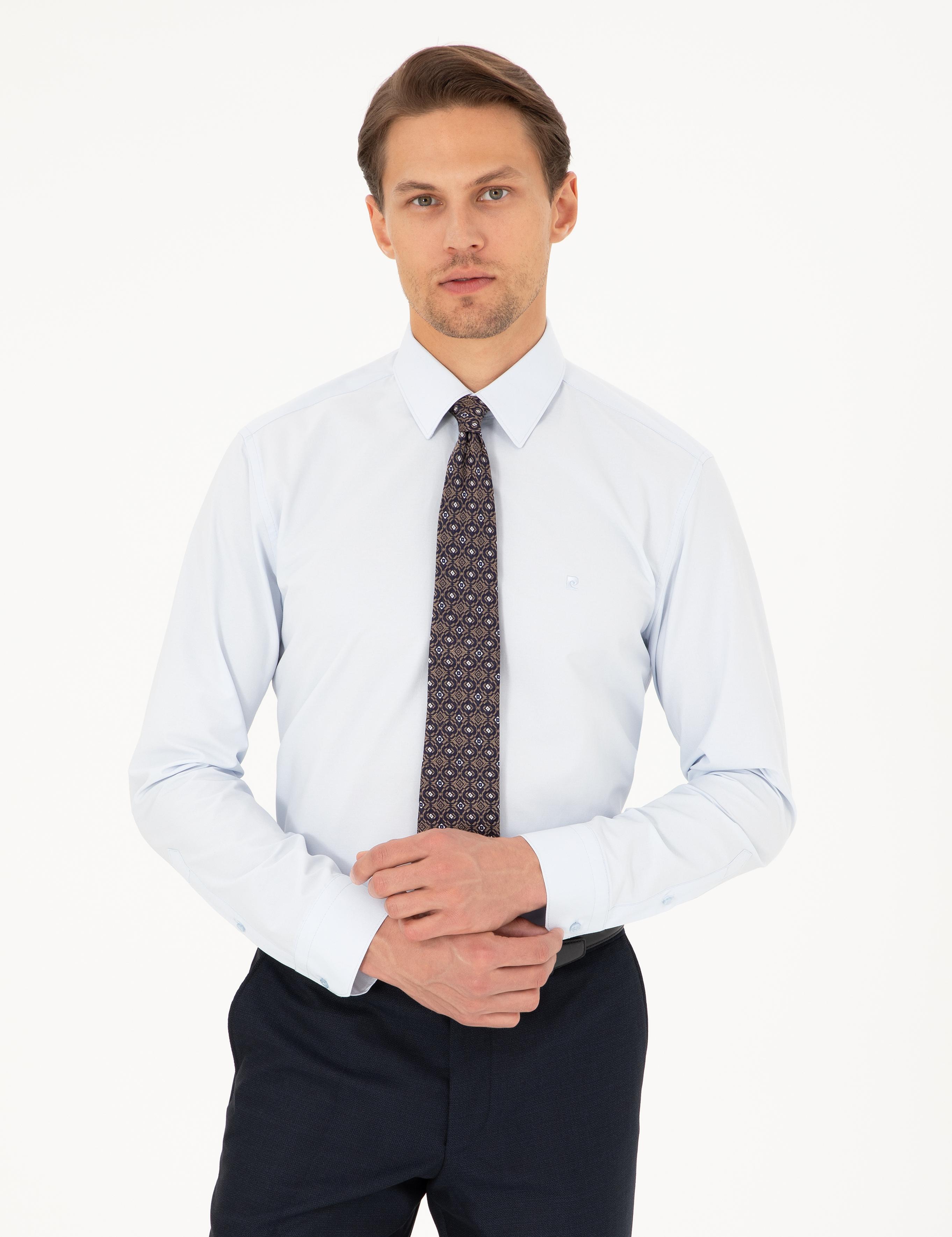 Açık Mavi Regular Fit Uzun Kollu Basic Gömlek