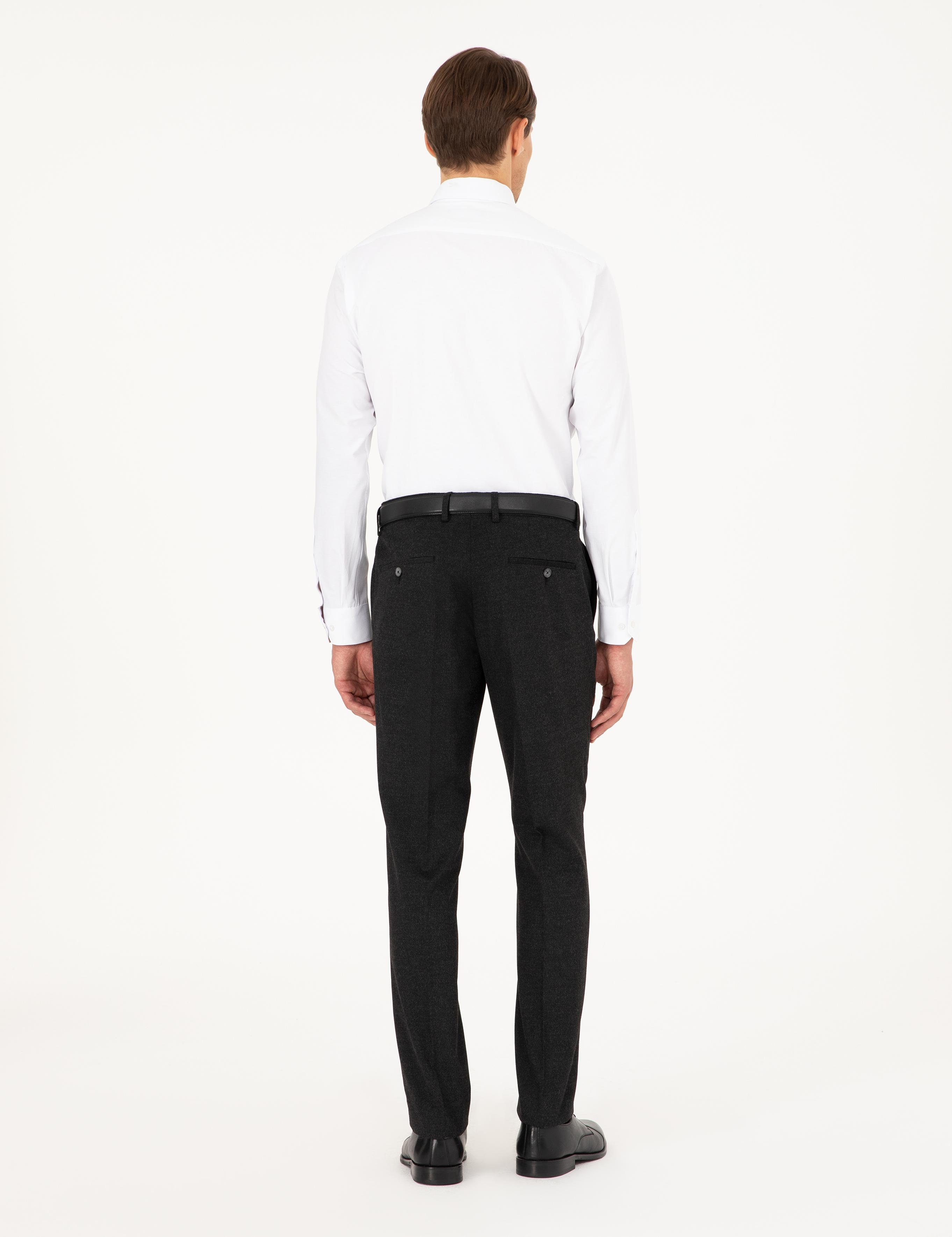 Antrasit Slim Fit Kumaş Pantolon