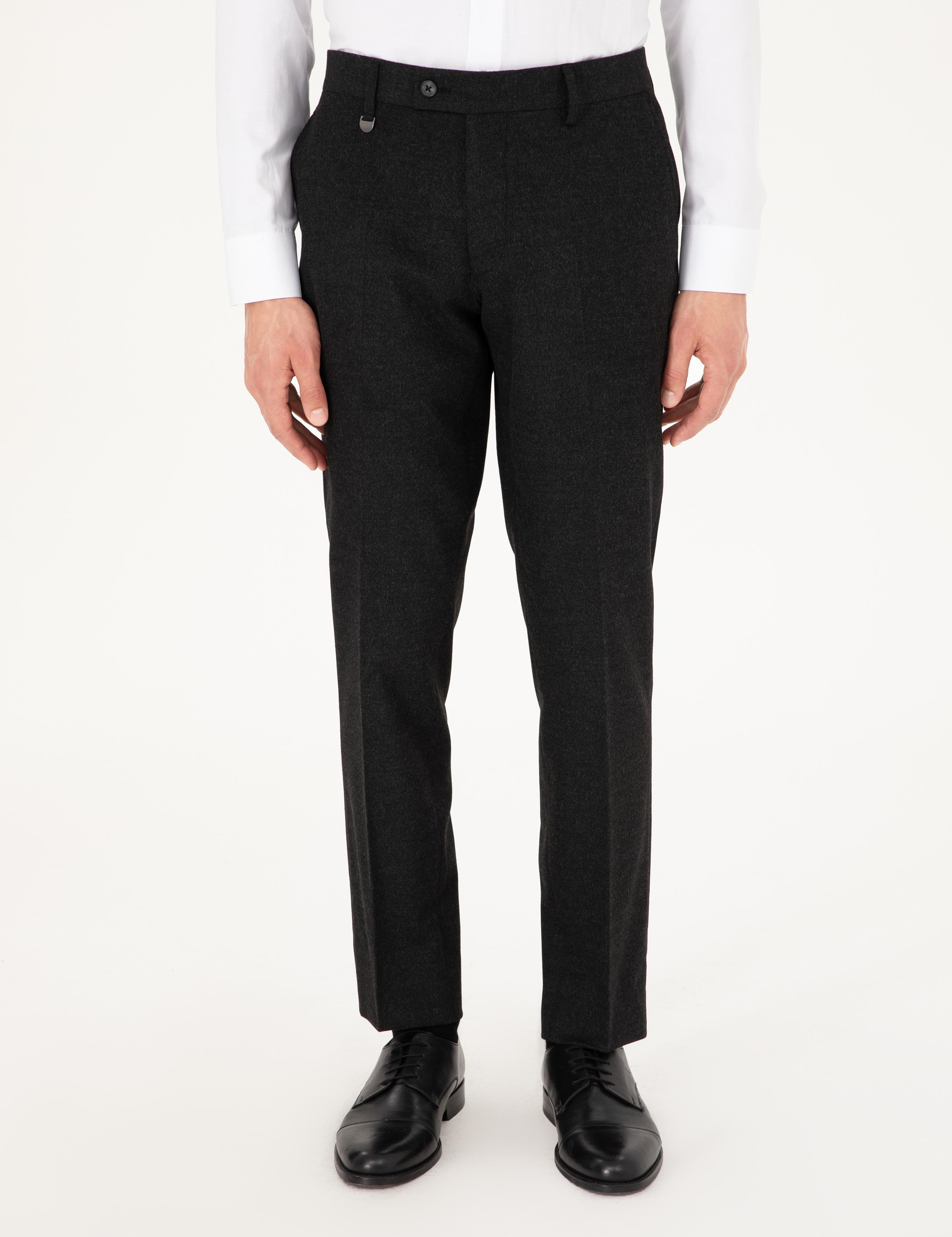Antrasit Slim Fit Kumaş Pantolon