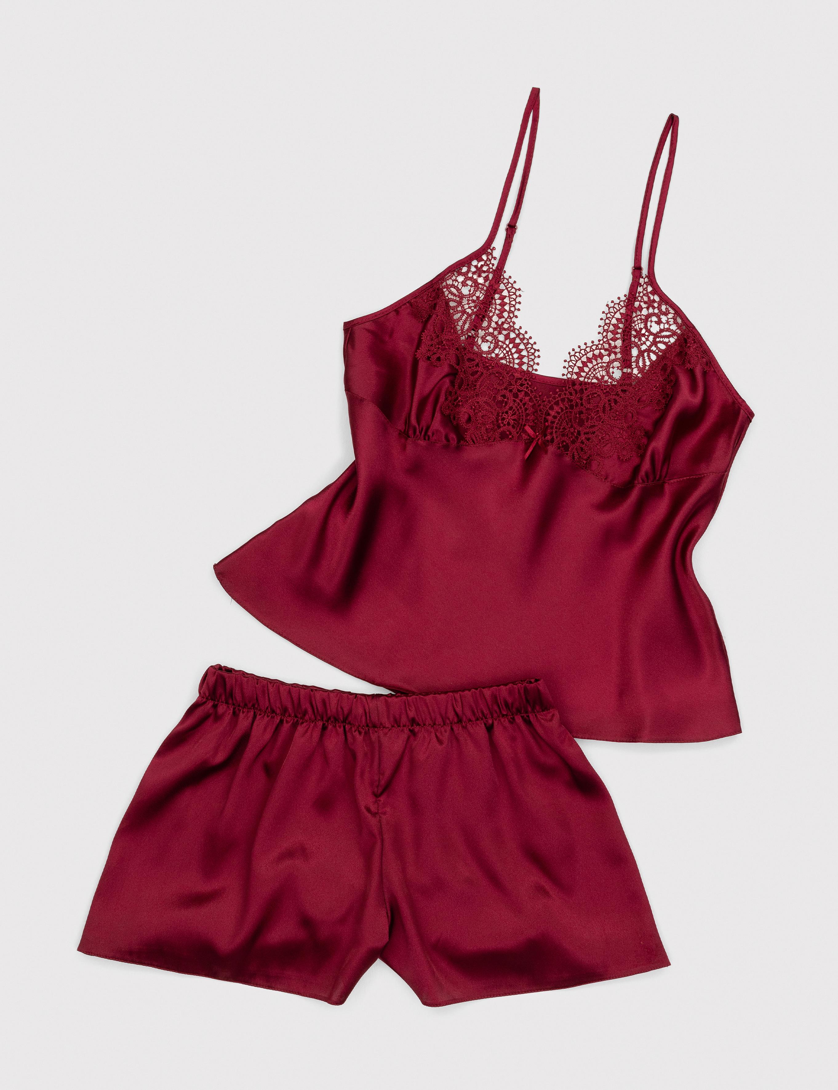 Bordo Saten 6'lı Çeyiz Seti