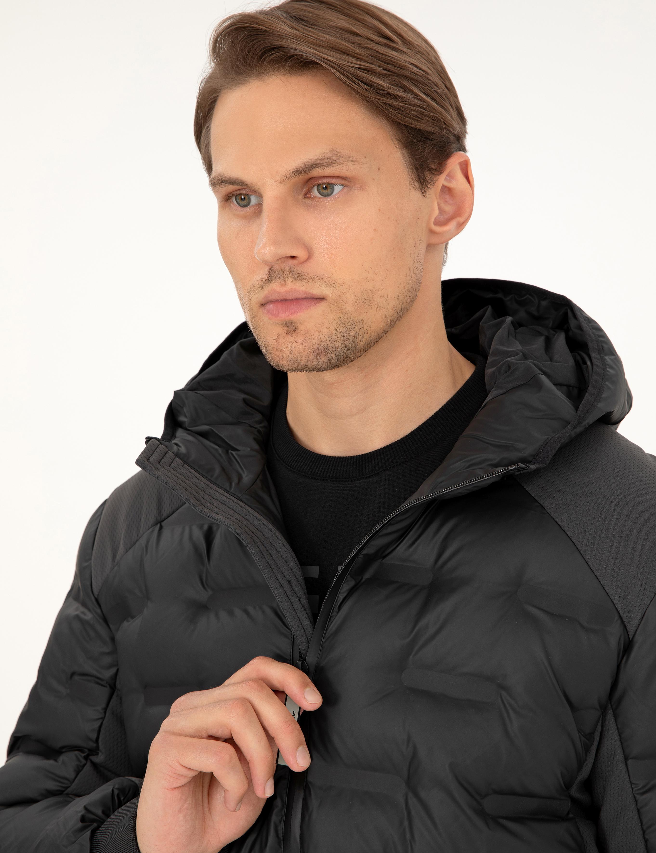Siyah Regular Fit Mont