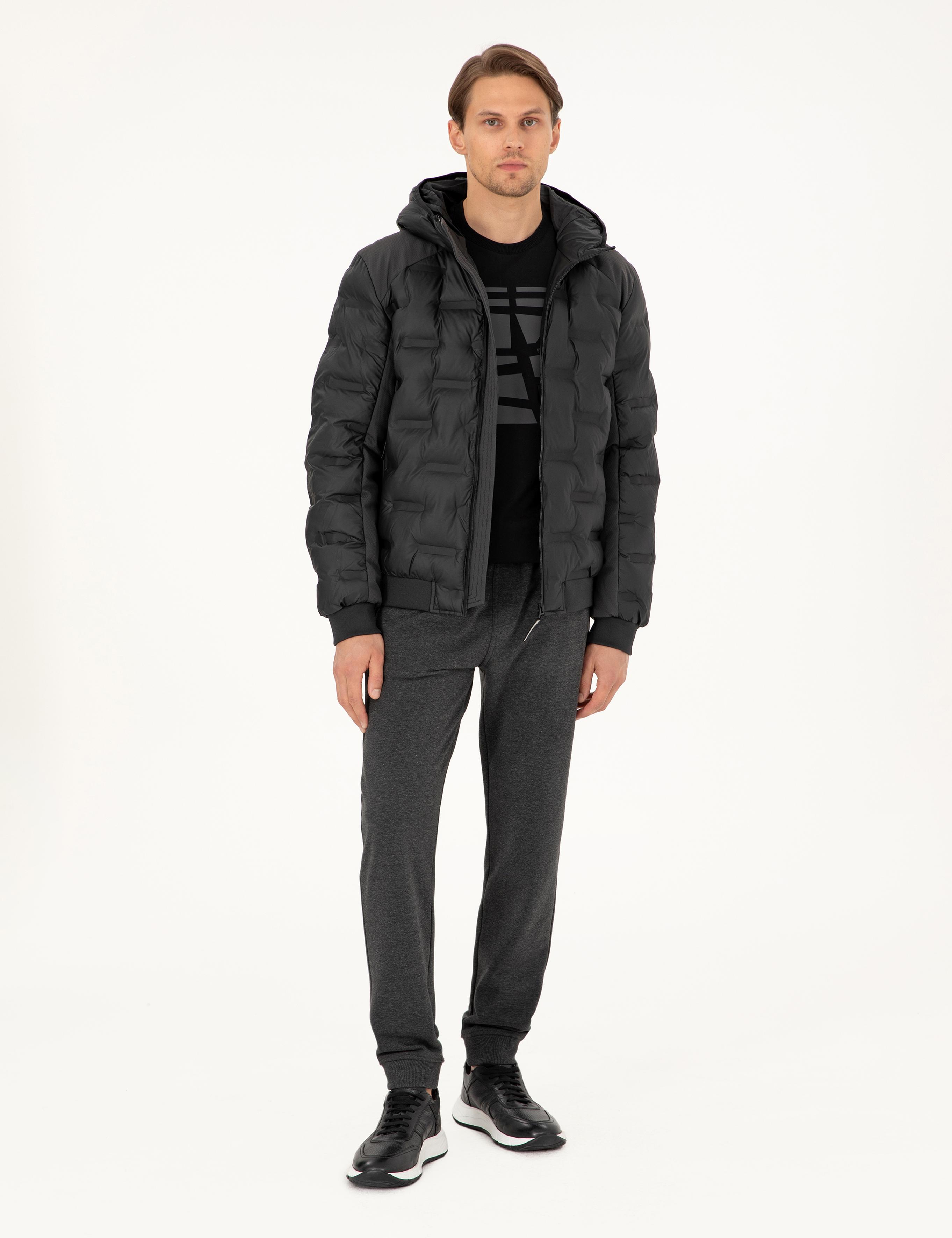 Siyah Regular Fit Mont