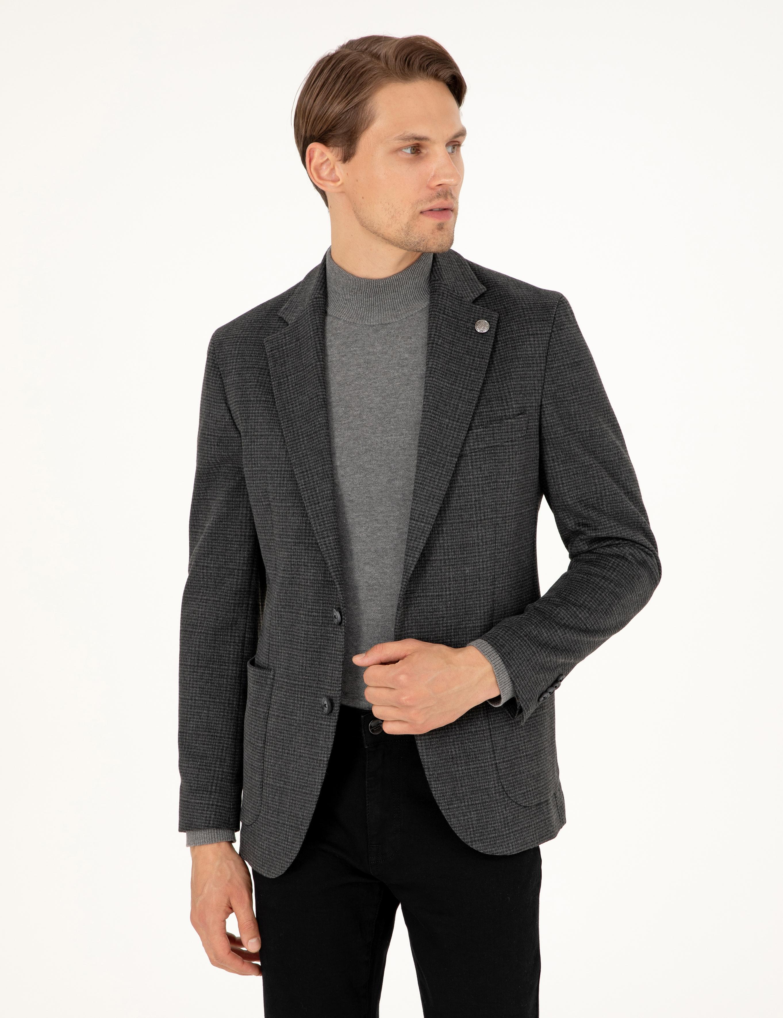 Antrasit Ex. Slim Fit Ceket