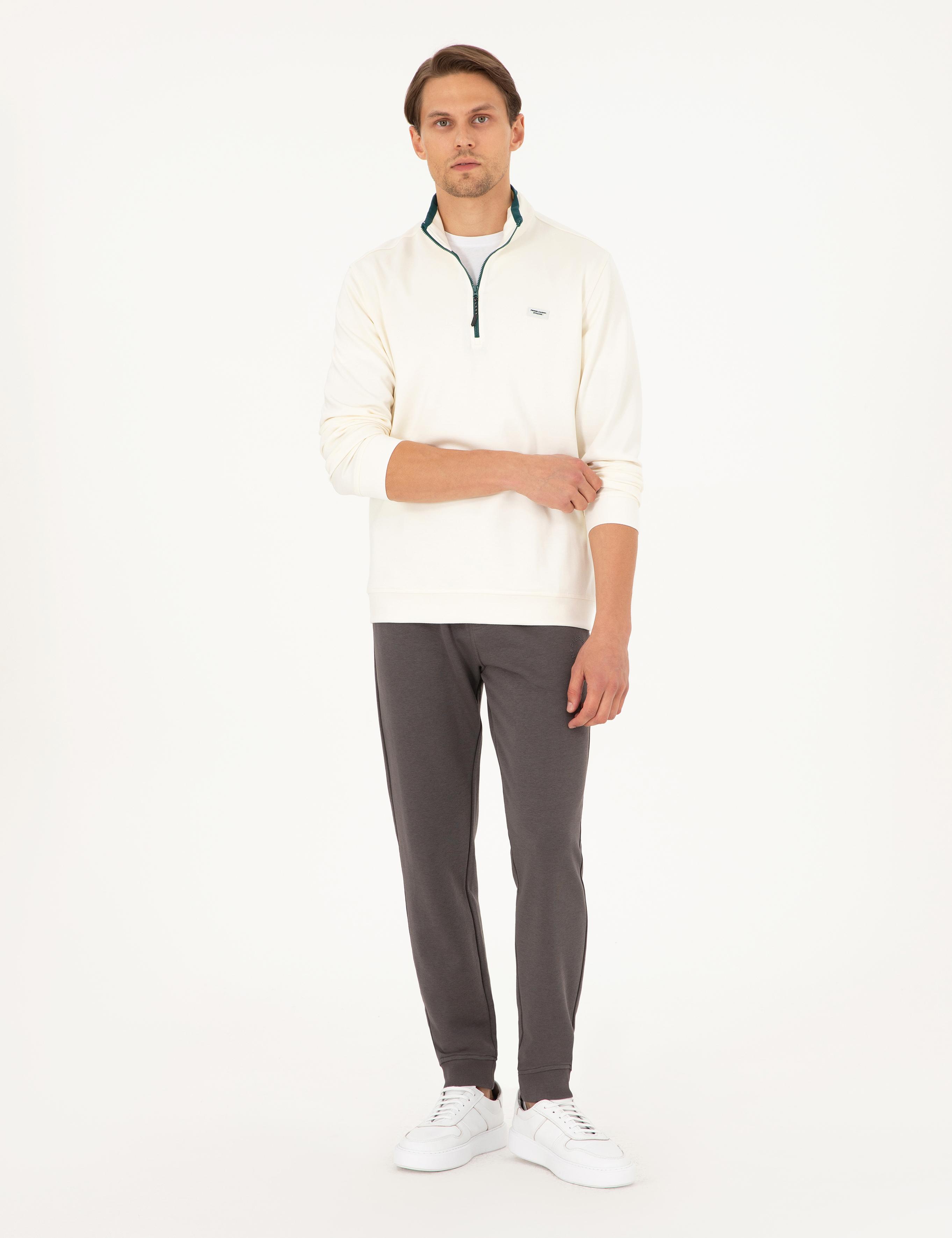 Ekru Regular Fit Sweatshirt