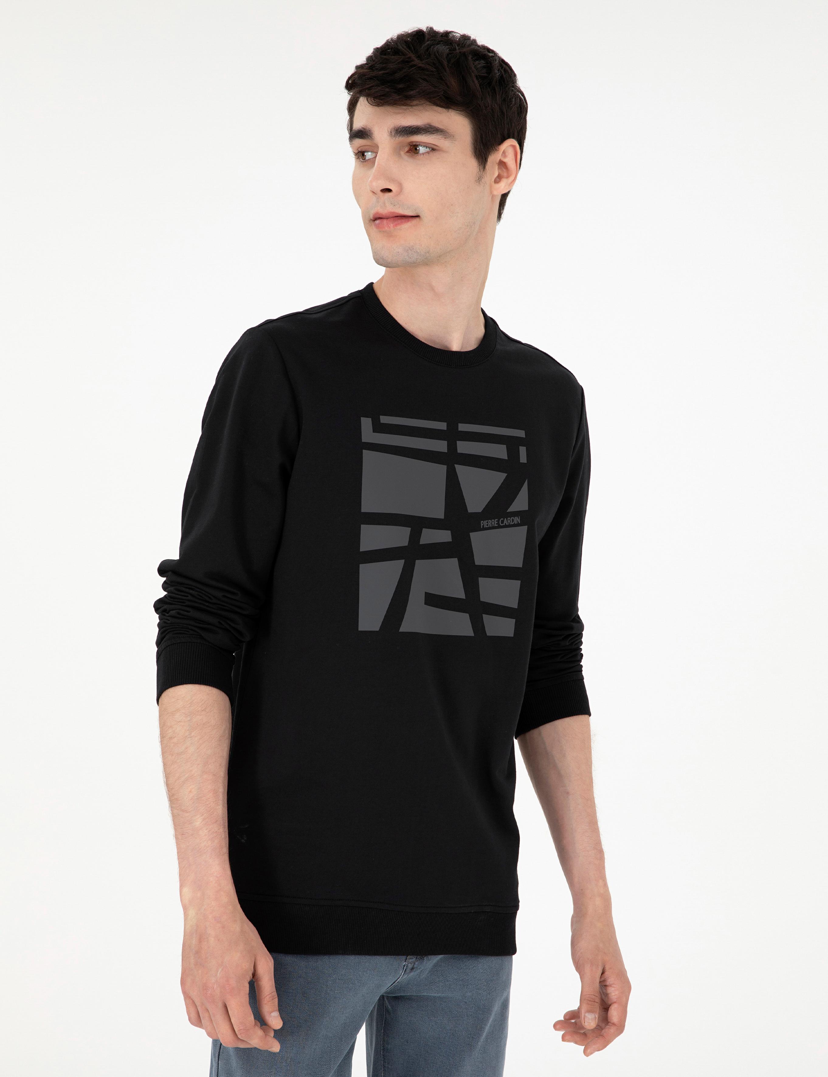 Siyah Regular Fit Sweatshirt