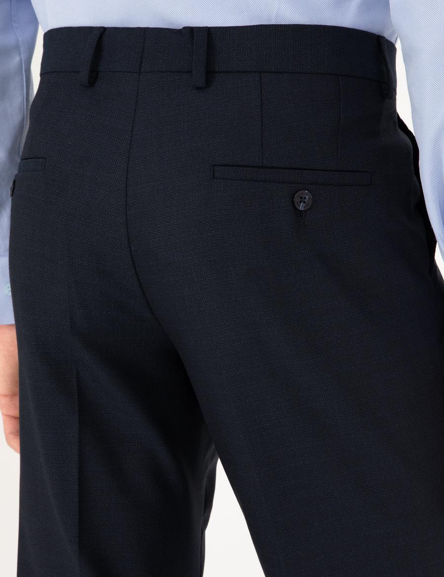 Koyu Mavi Slim Fit Kumaş Pantolon