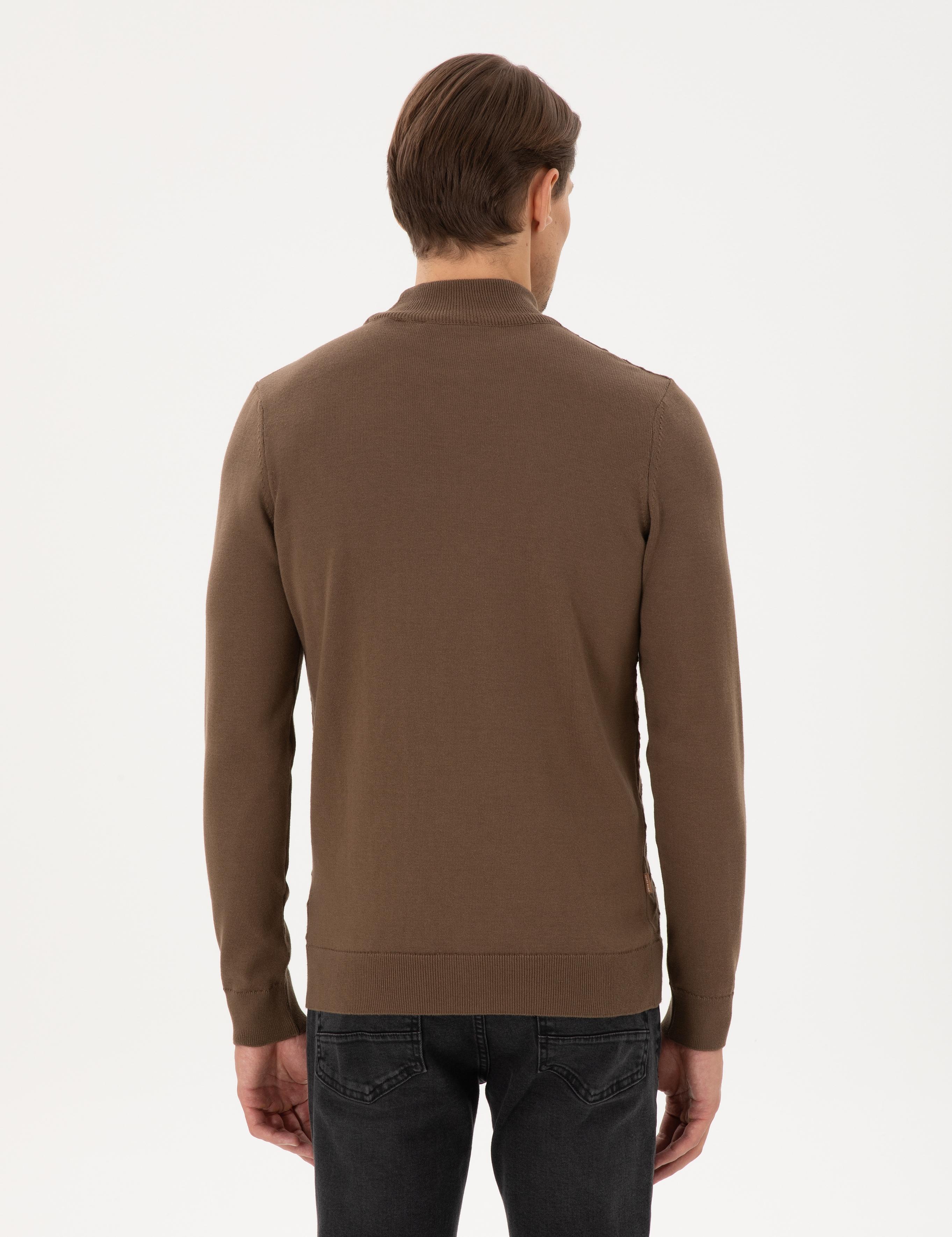 Coconut Slim Fit Yarım Balıkçı Yaka Triko Kazak