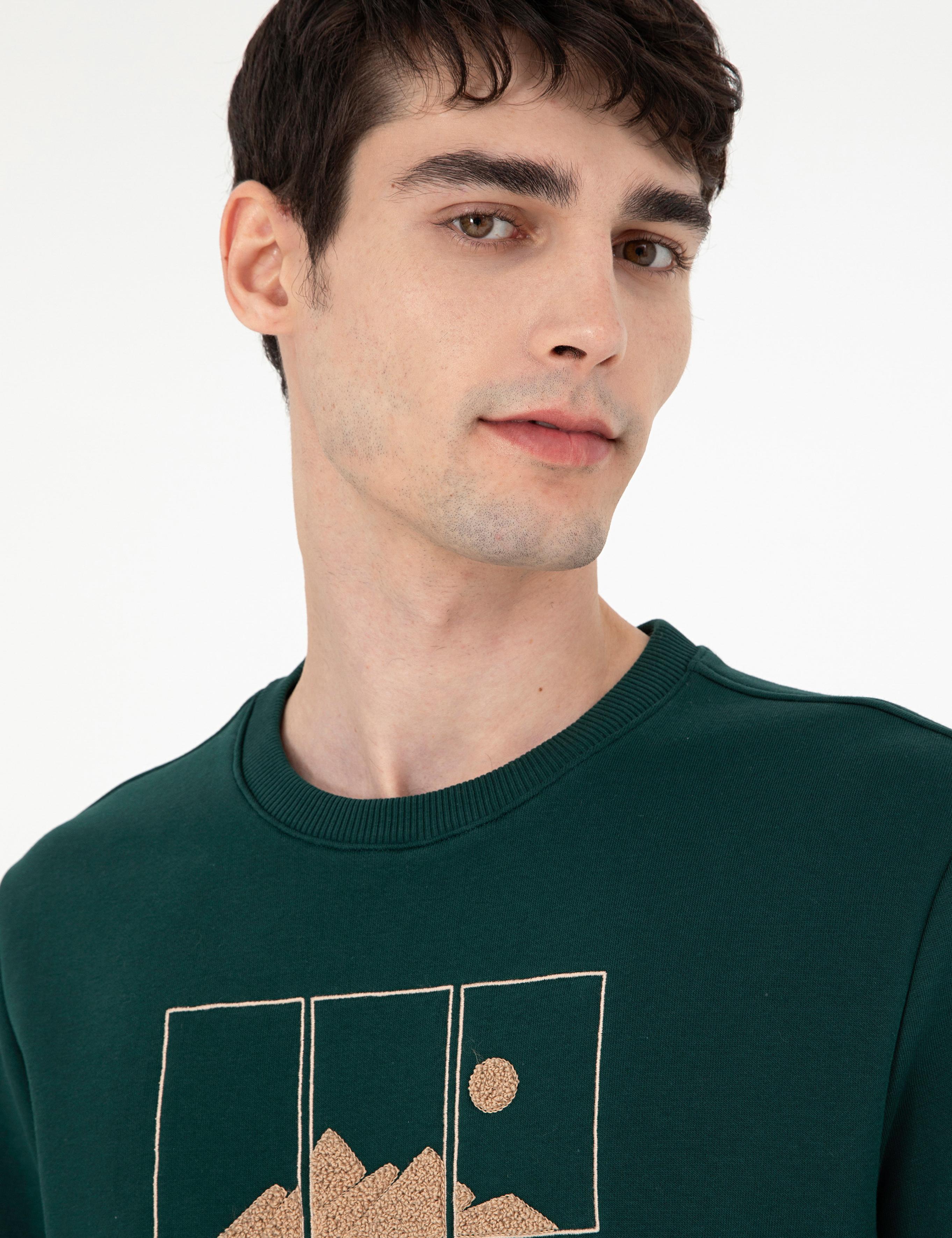 Yeşil Regular Fit Sweatshirt