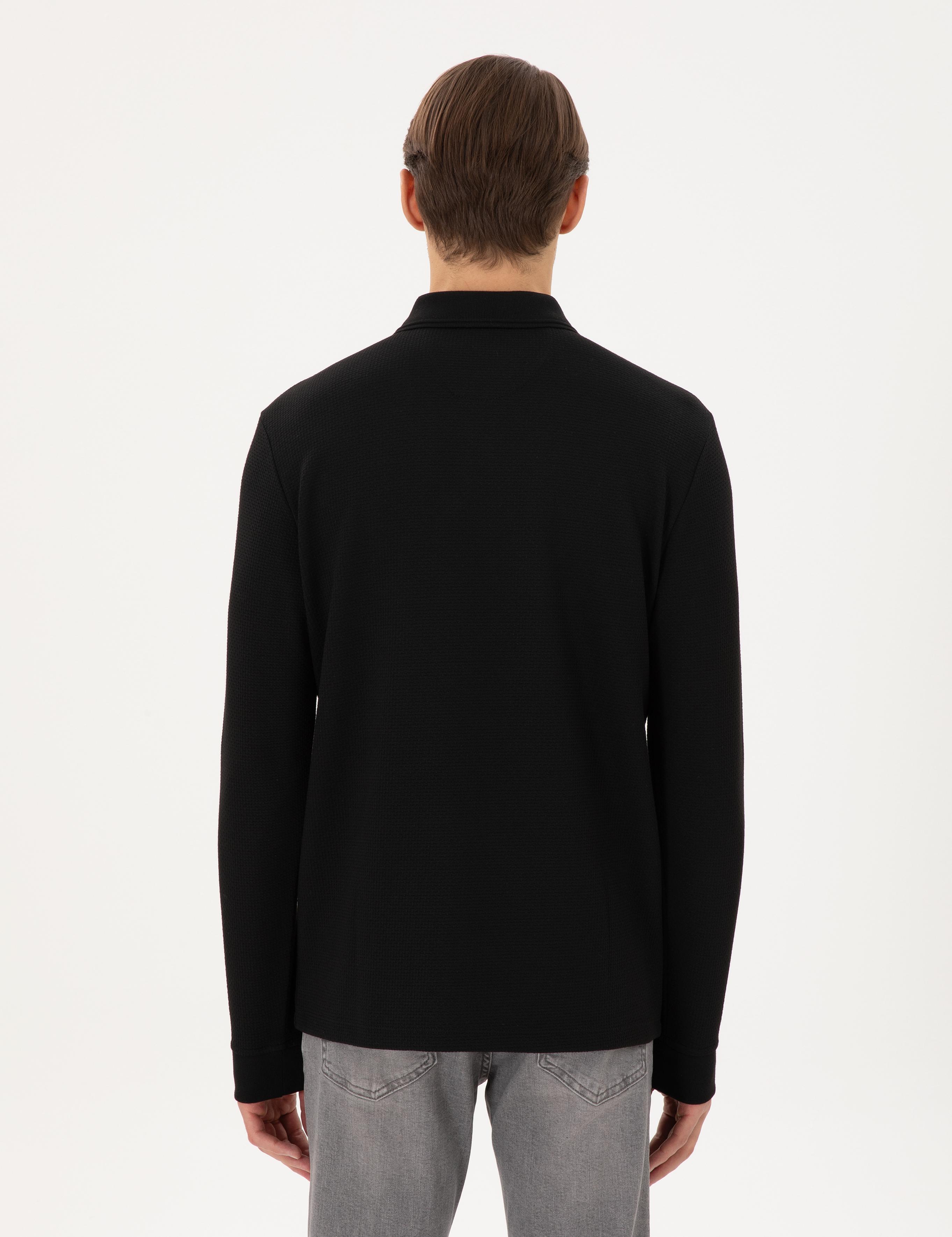 Siyah Regular Fit Sweatshirt