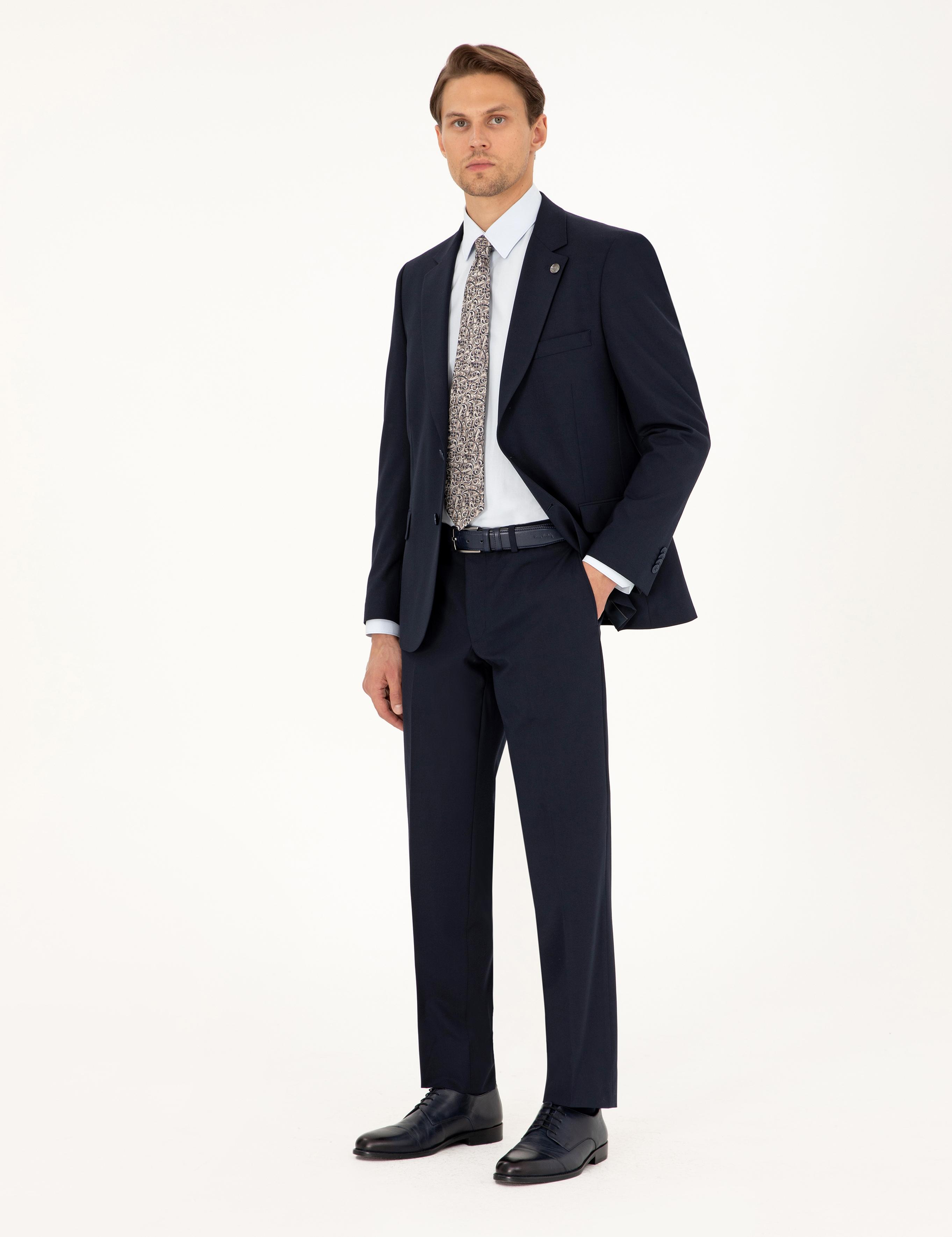 Lacivert Slim Fit Takım Elbise