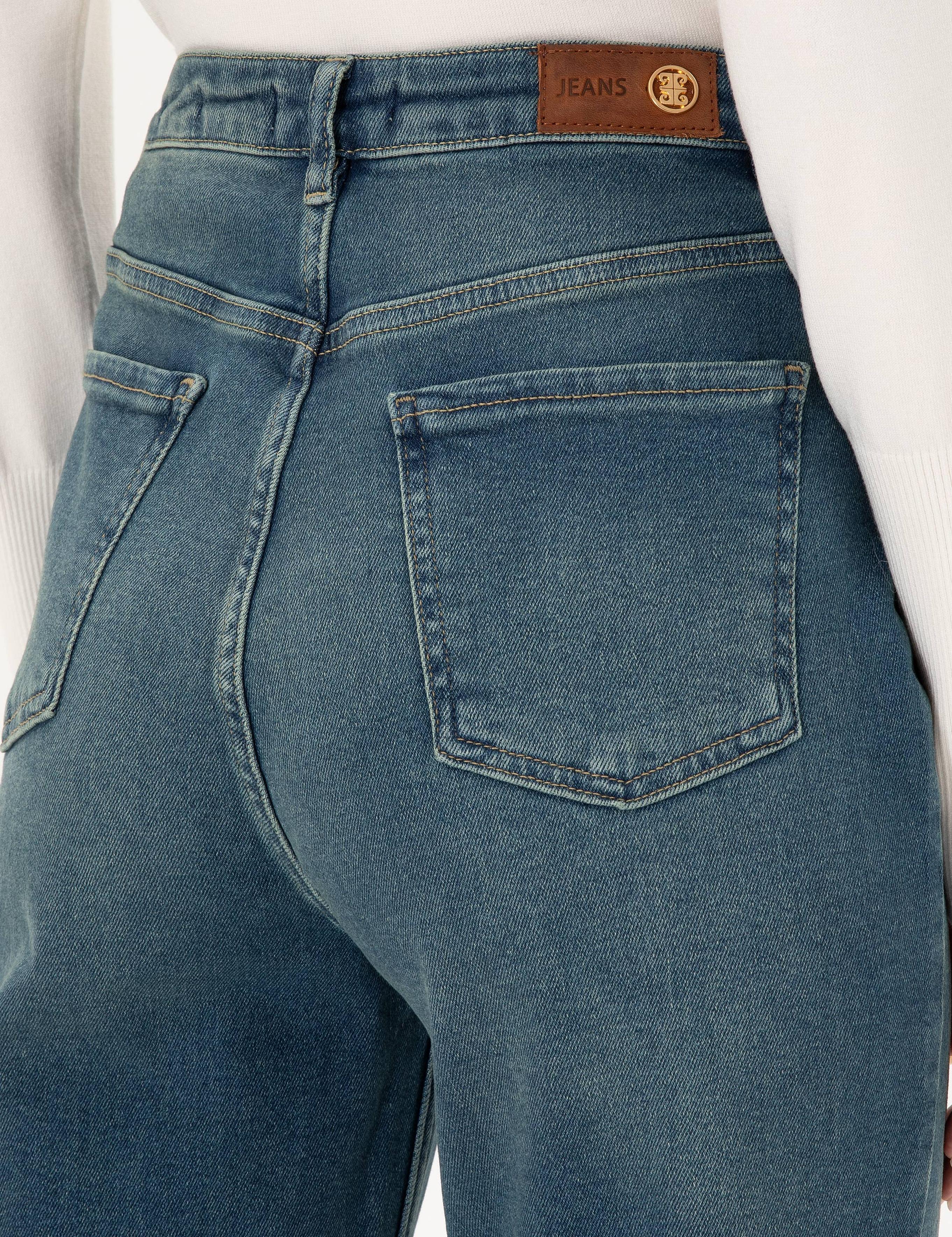 Açık Mavi Mom High Waist Fit Jean Pantolon