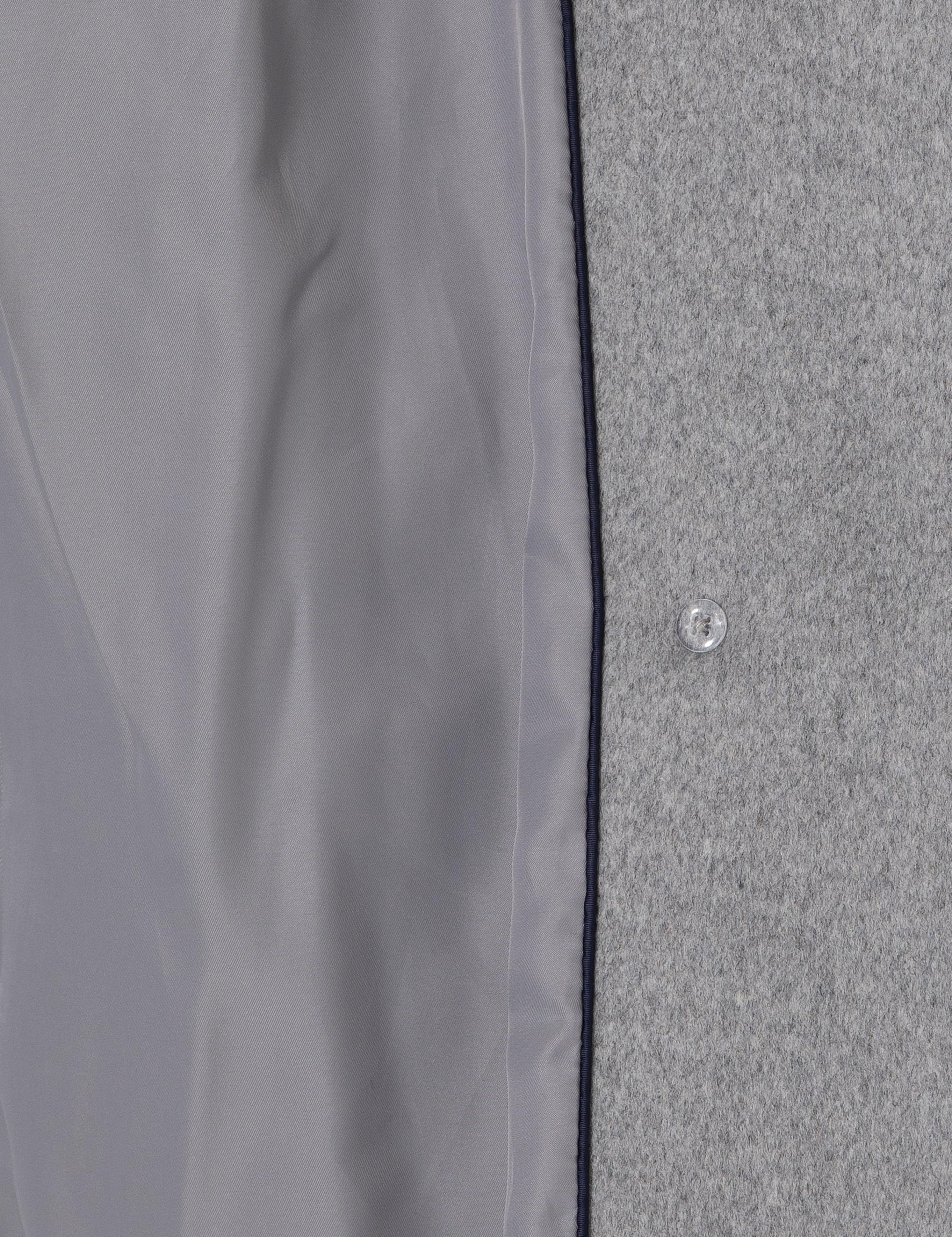 Gri Comfort Fit Kaşe Kaban