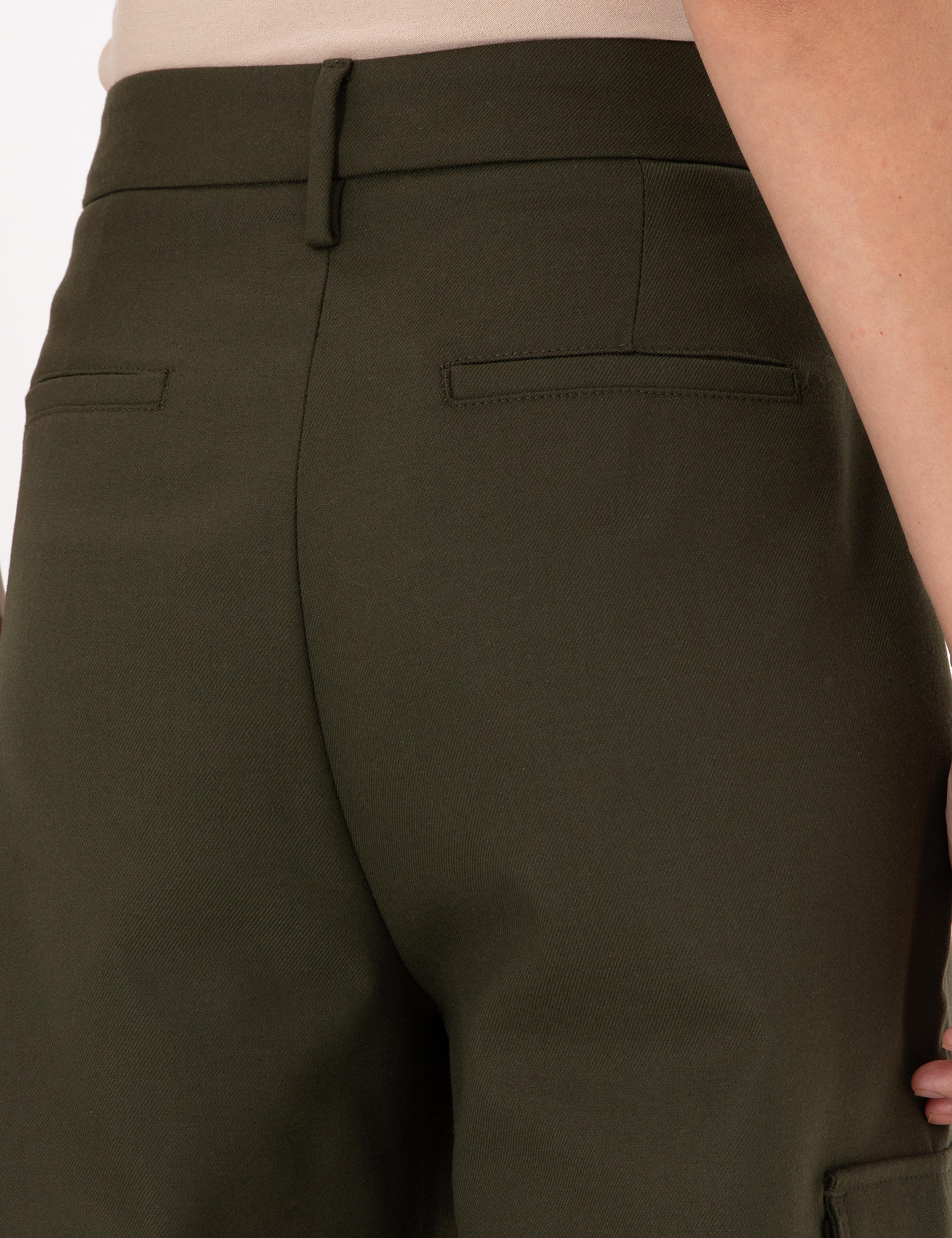 Haki Flare Fit Kumaş Pantolon