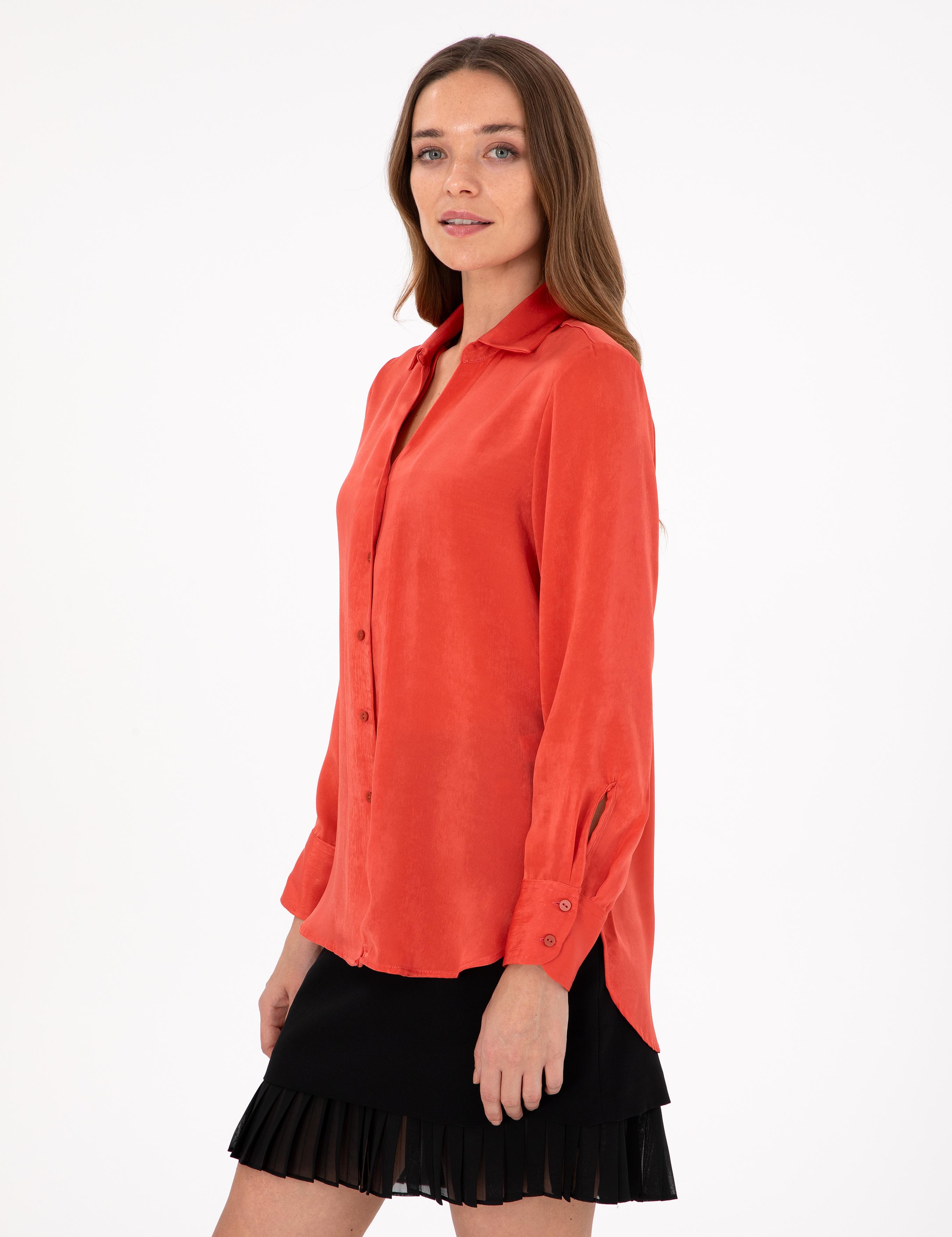 Nar Çiçeği Comfort Fit Uzun Kollu Gömlek