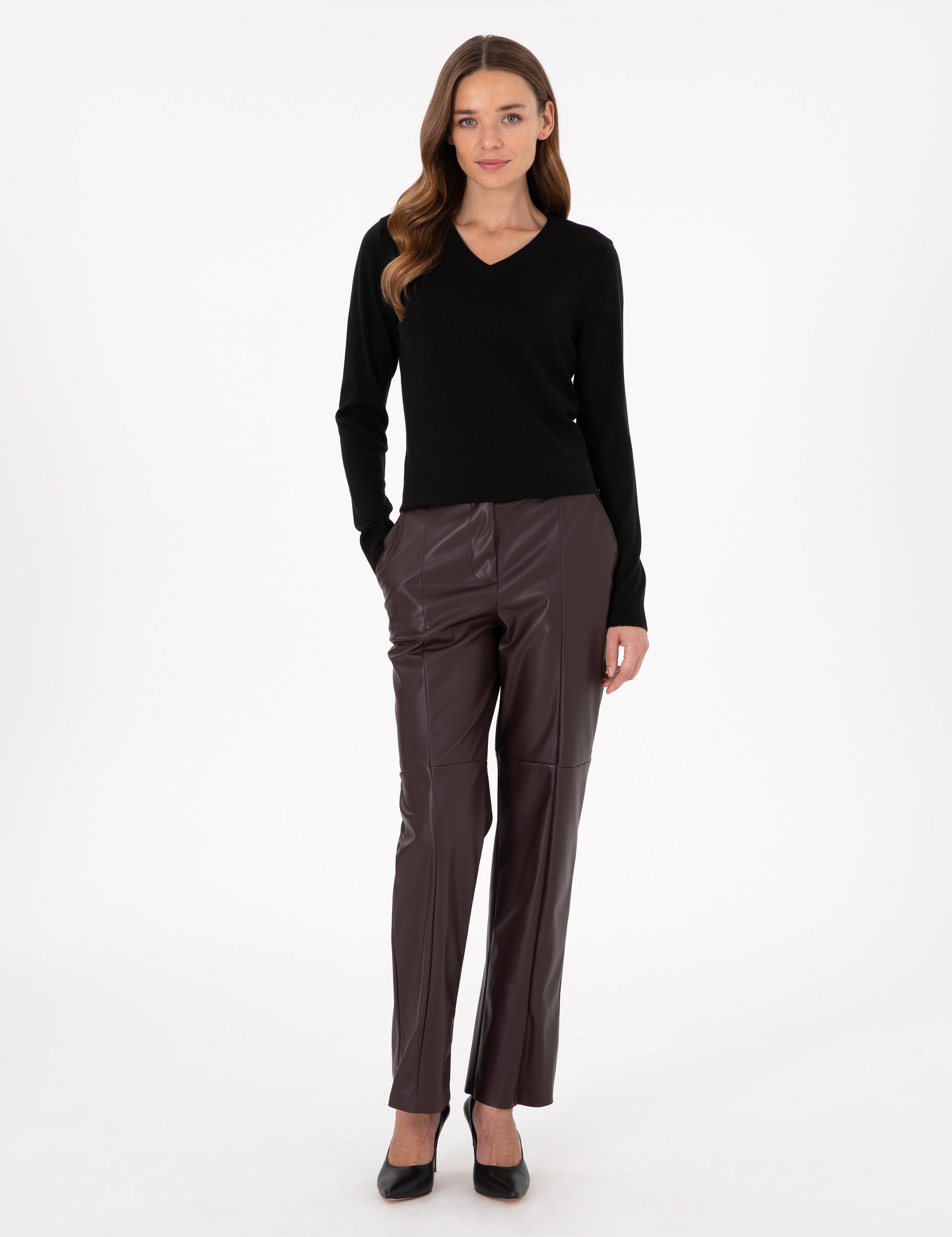 Siyah Slim Fit Basic Kazak