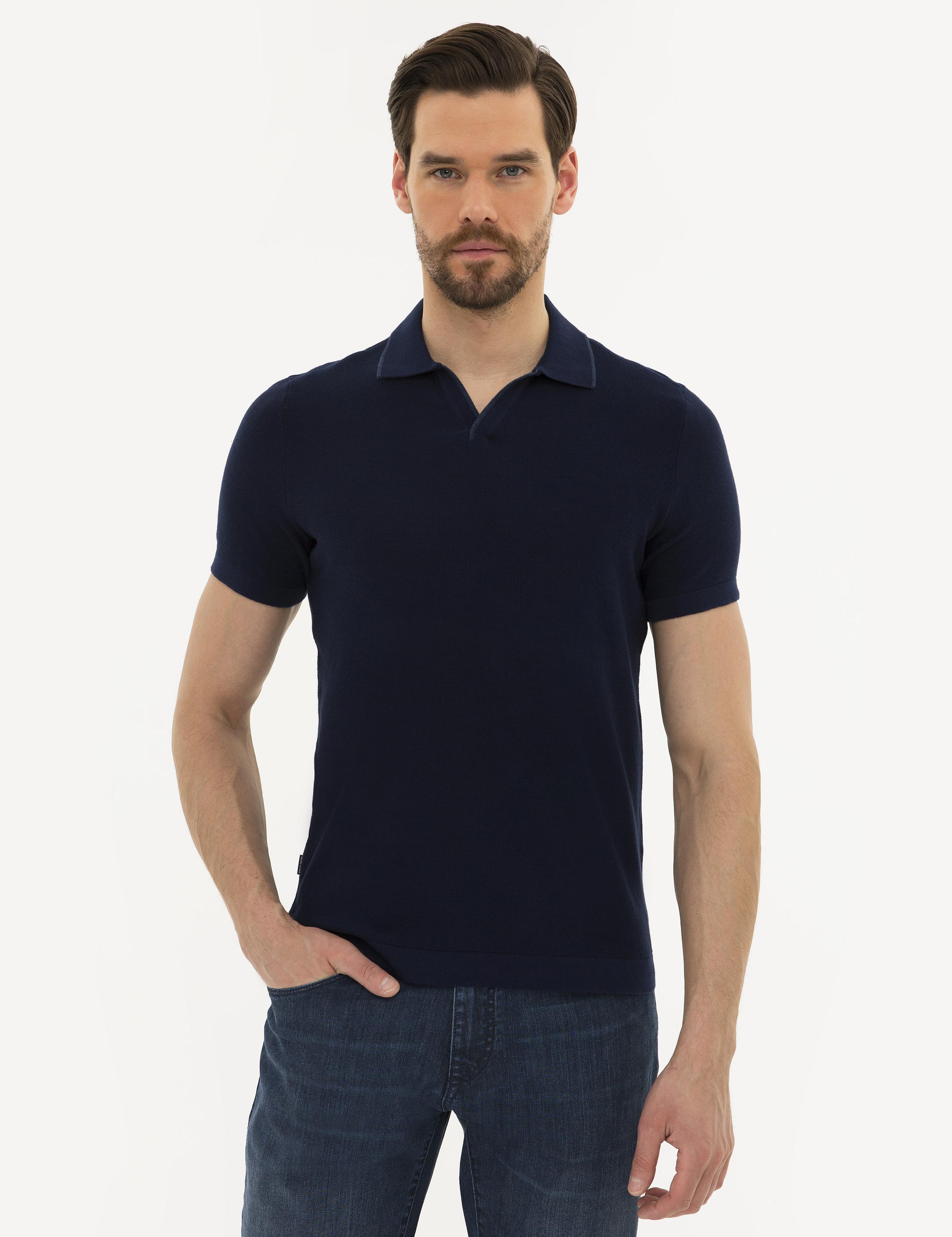 Lacivert Slim Fit Kazak