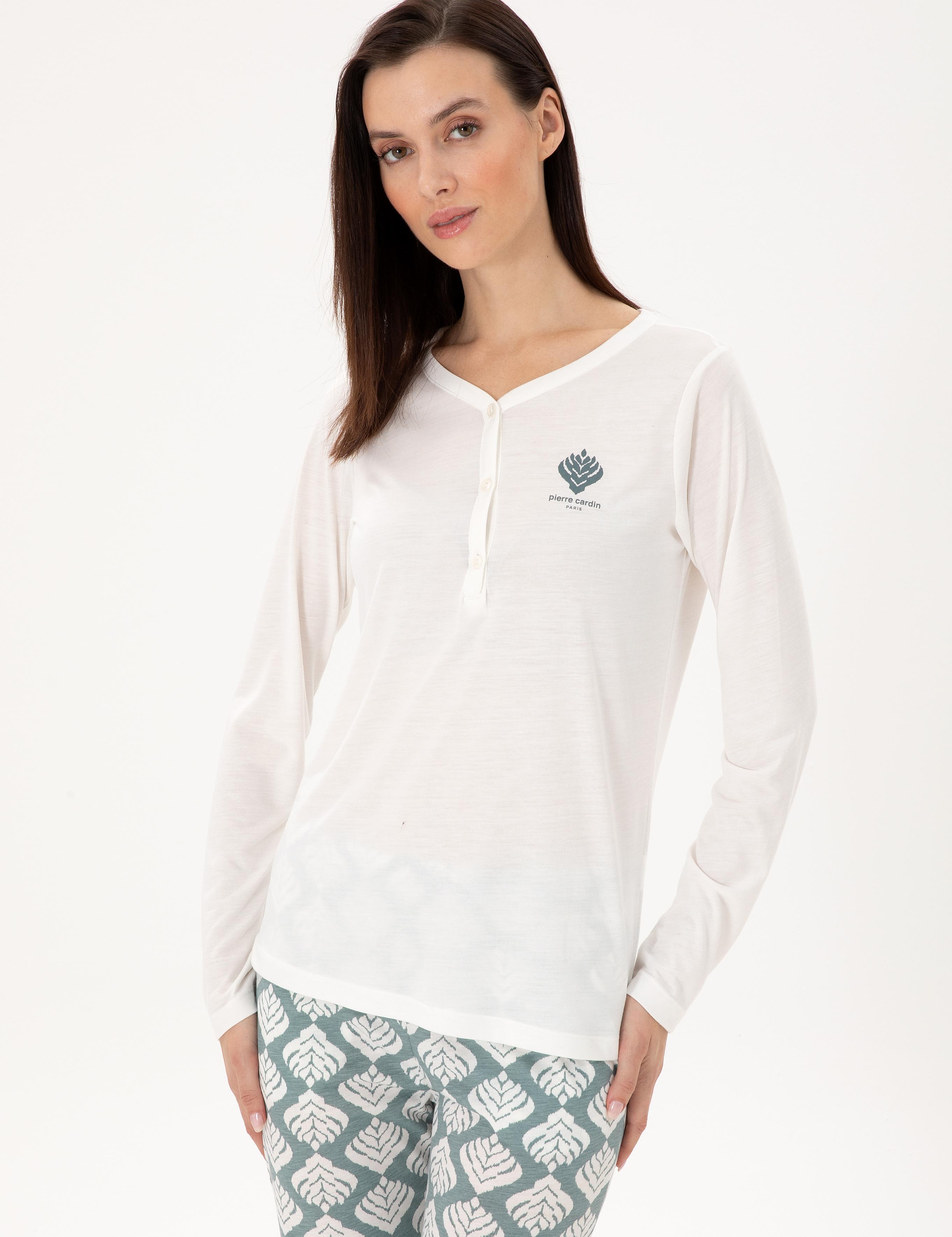 Krem Pijama Takımı