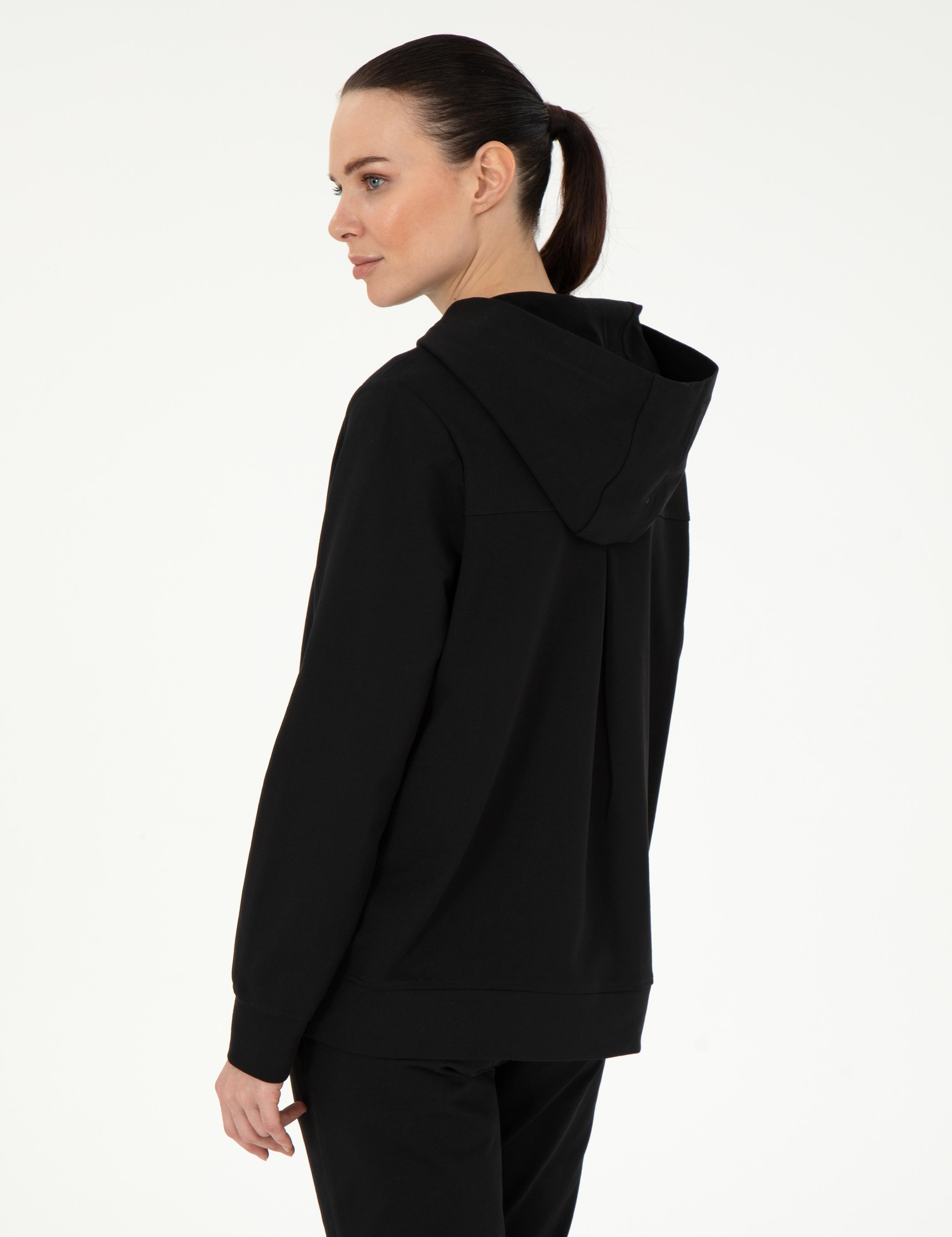 Siyah Oversize Kapüşonlu Sweatshirt
