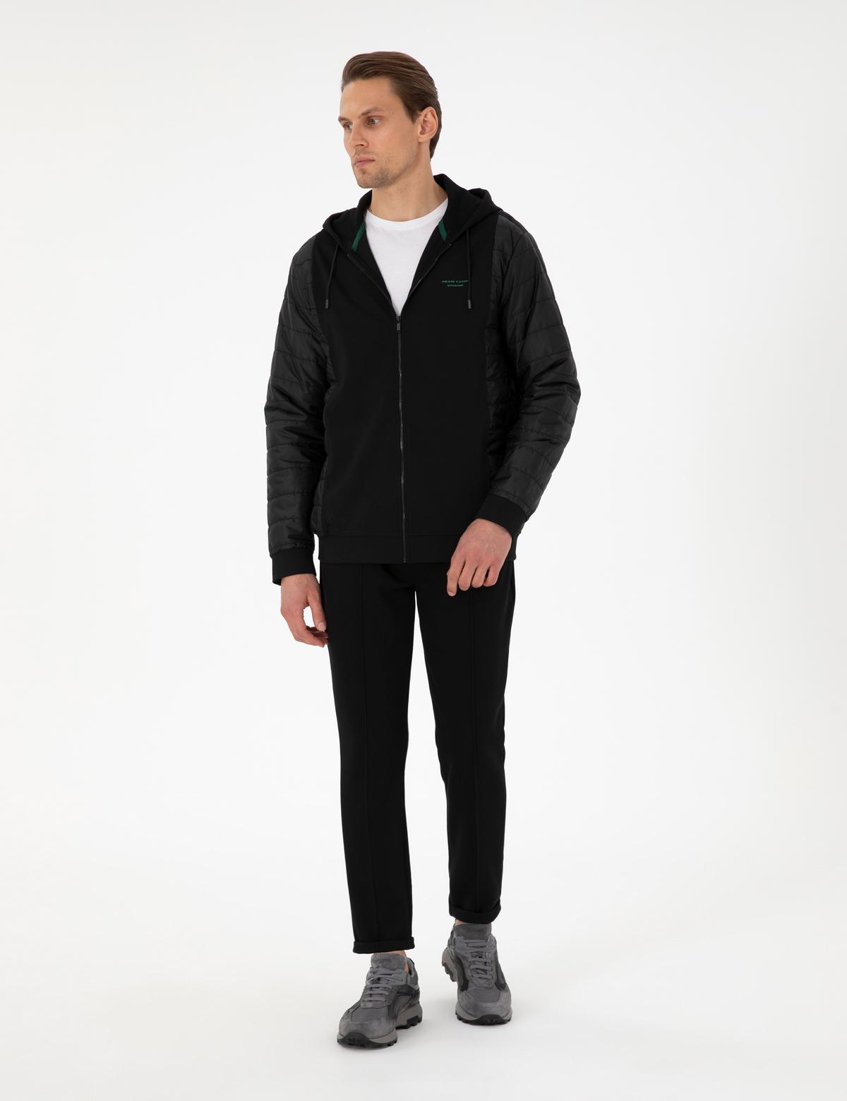 Siyah Slim Fit Eşofman Altı