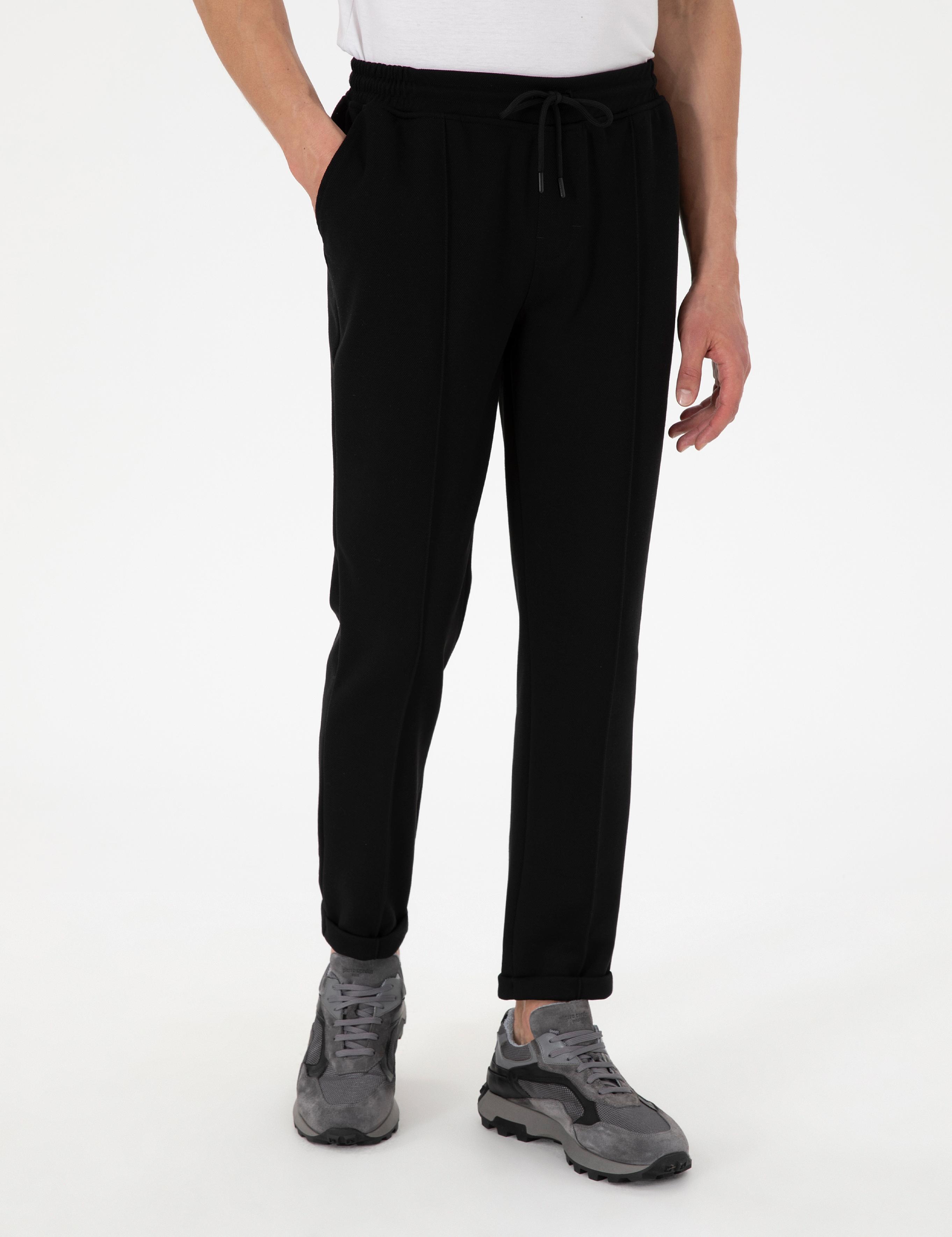 Siyah Slim Fit Eşofman Altı