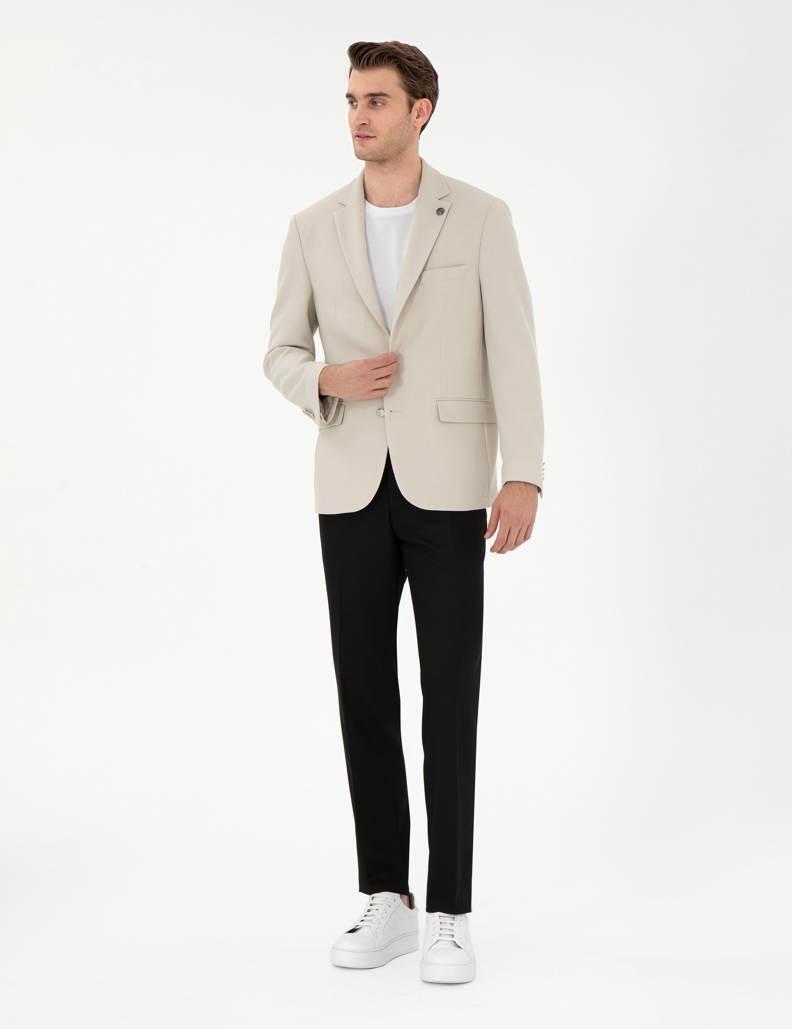 Siyah Slim Fit Kumaş Pantolon