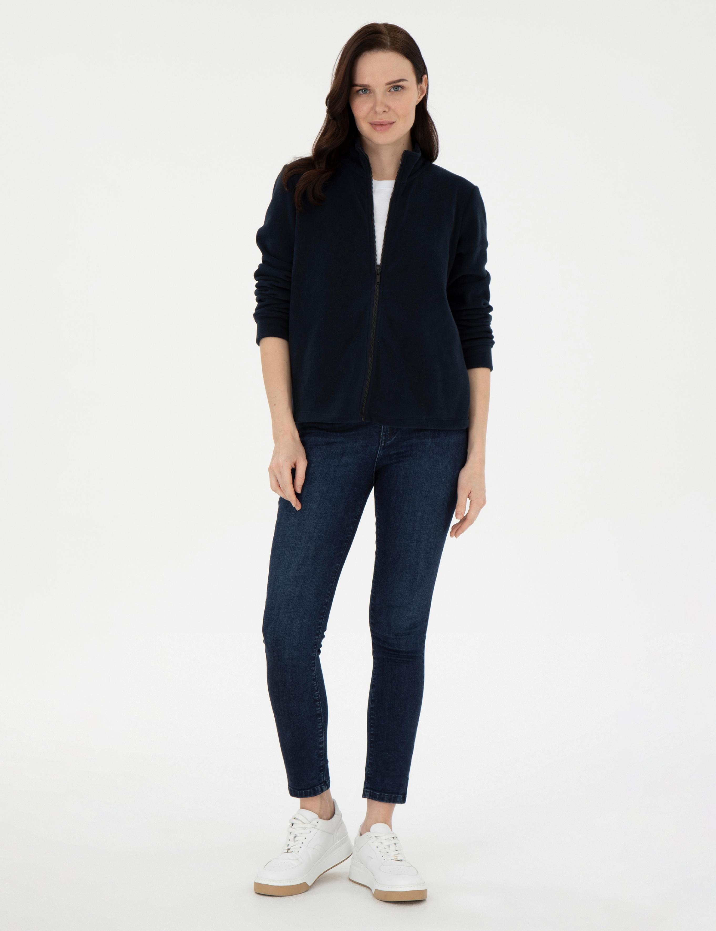 Lacivert Comfort Fit Polar Hırka