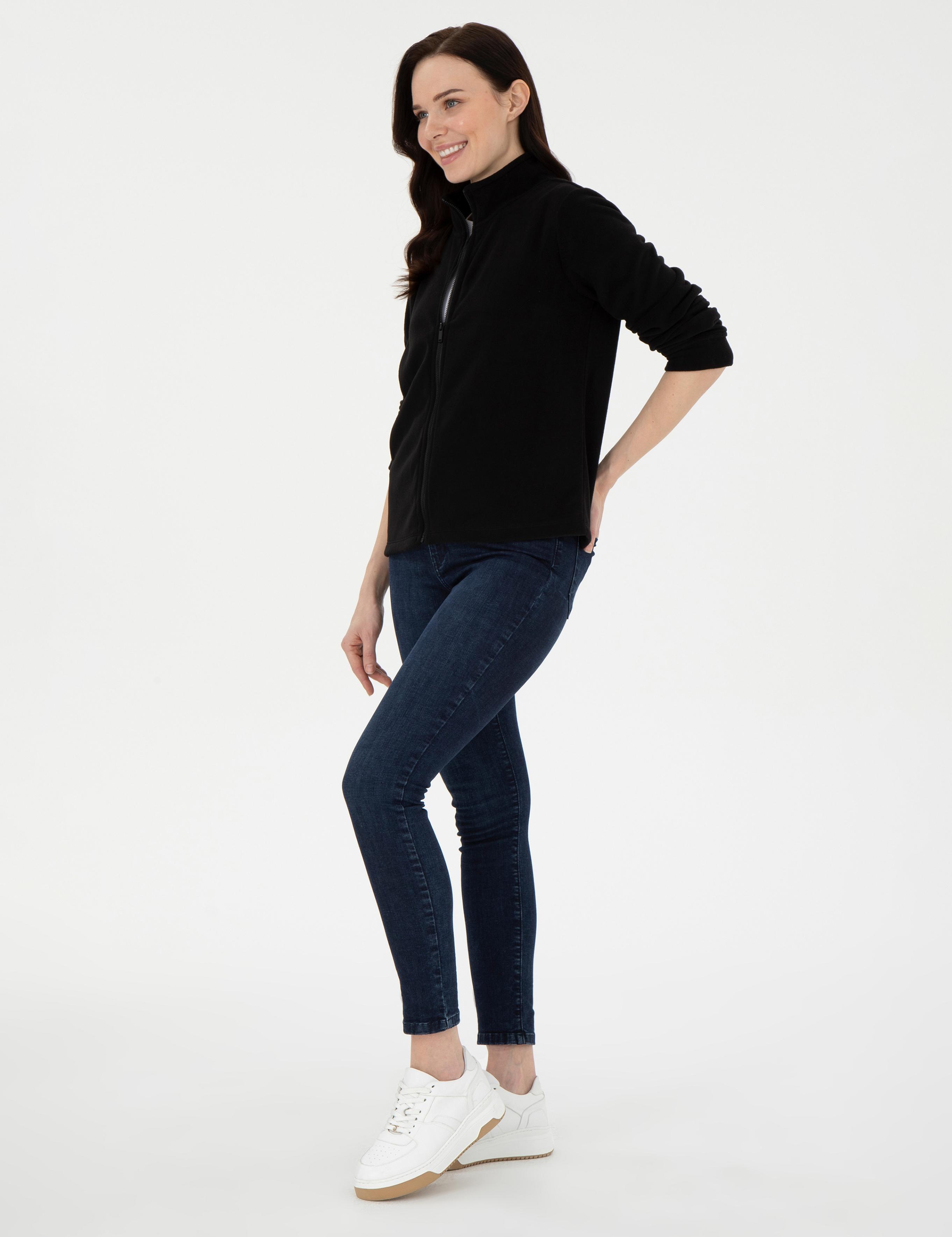 Siyah Comfort Fit Polar Hırka