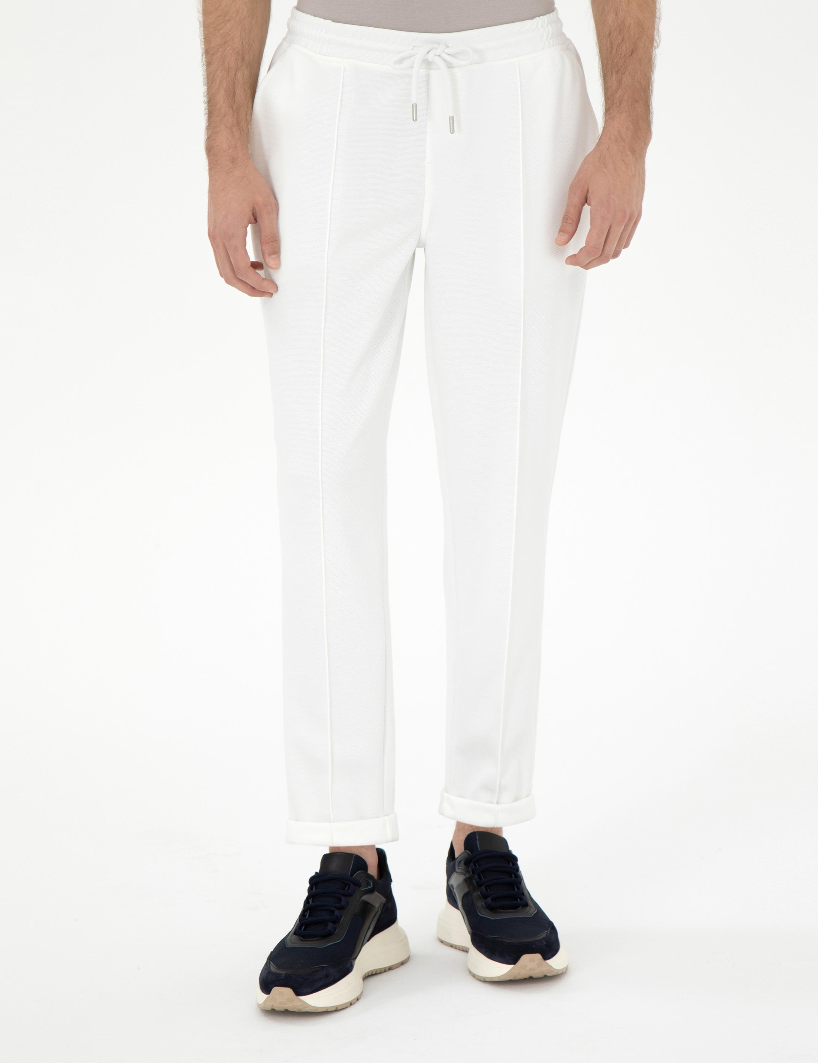 Ekru Slim Fit Eşofman Altı