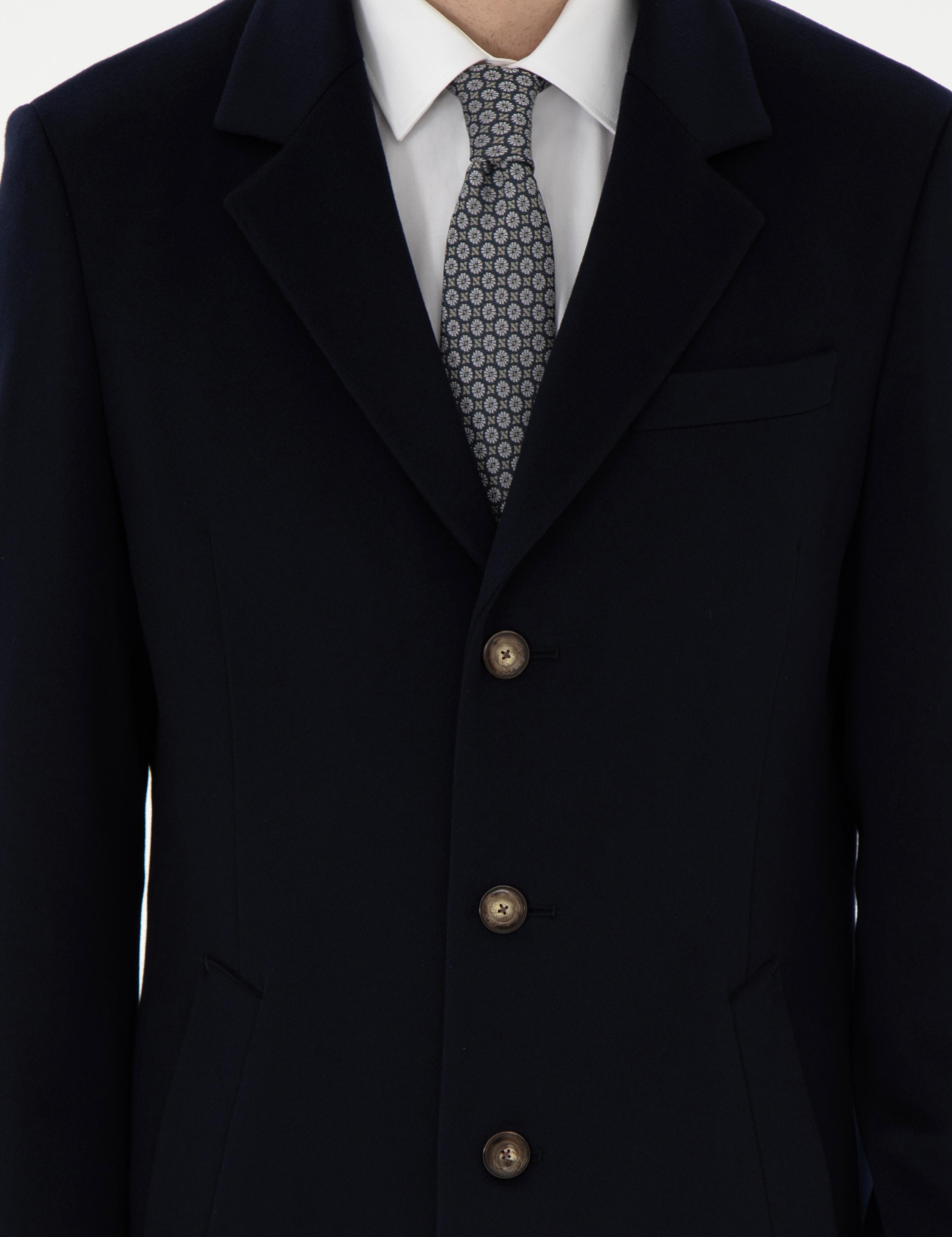 Lacivert Slim Fit Palto