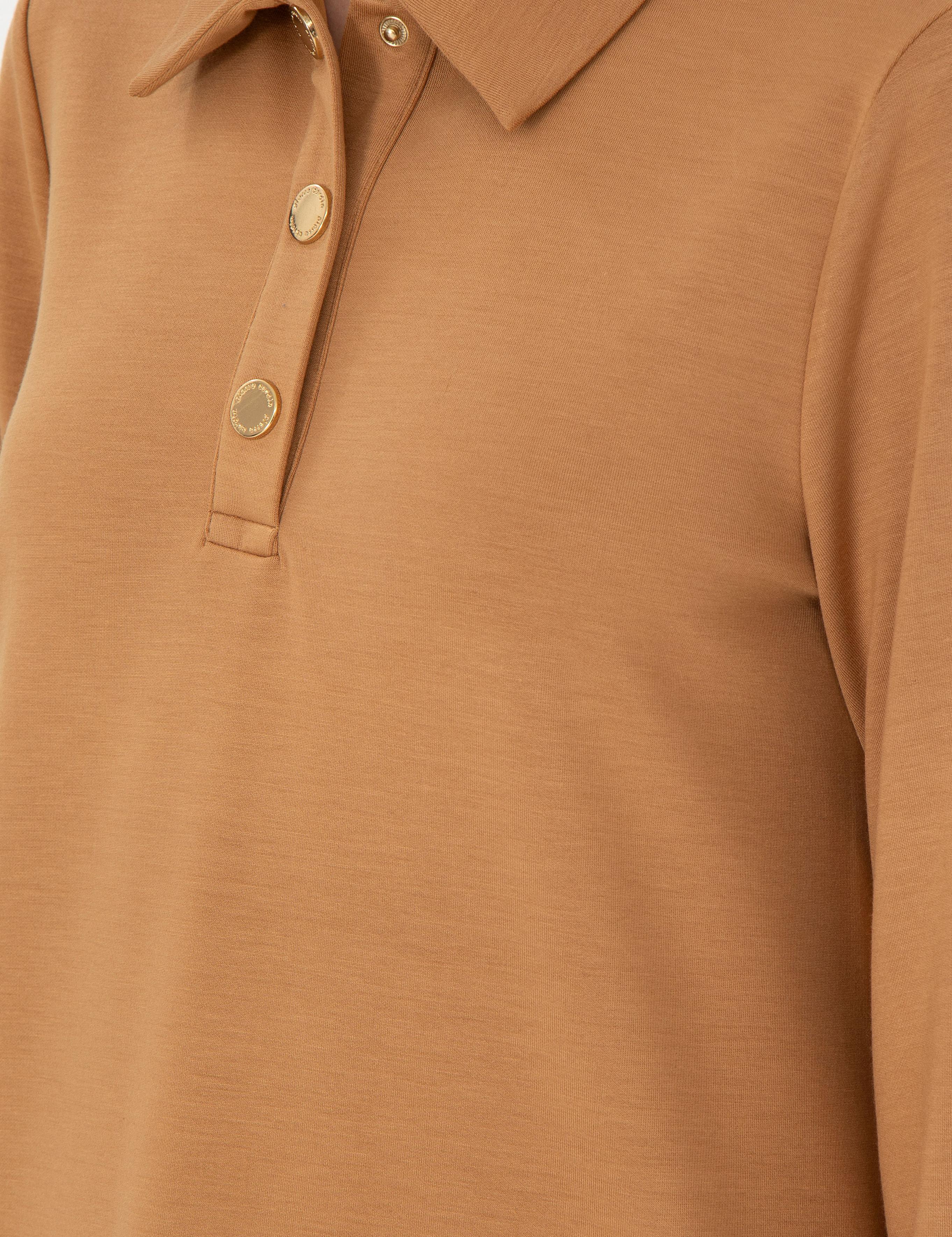 Camel Regular Fit Modal Kumaş Örme Elbise