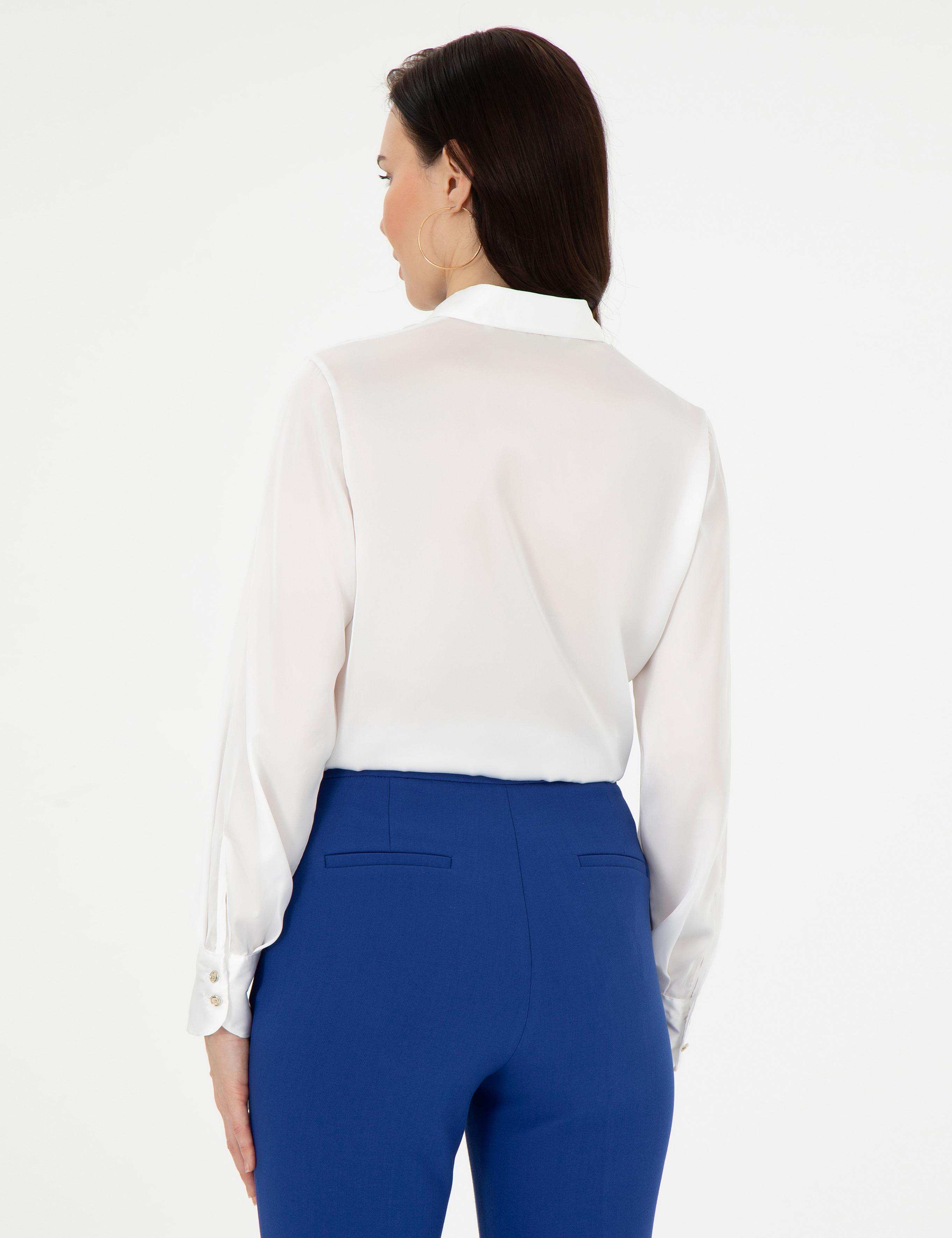 Ekru Comfort Fit Uzun Kollu Gömlek