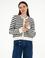 Ekru Crop Top Triko Hırka