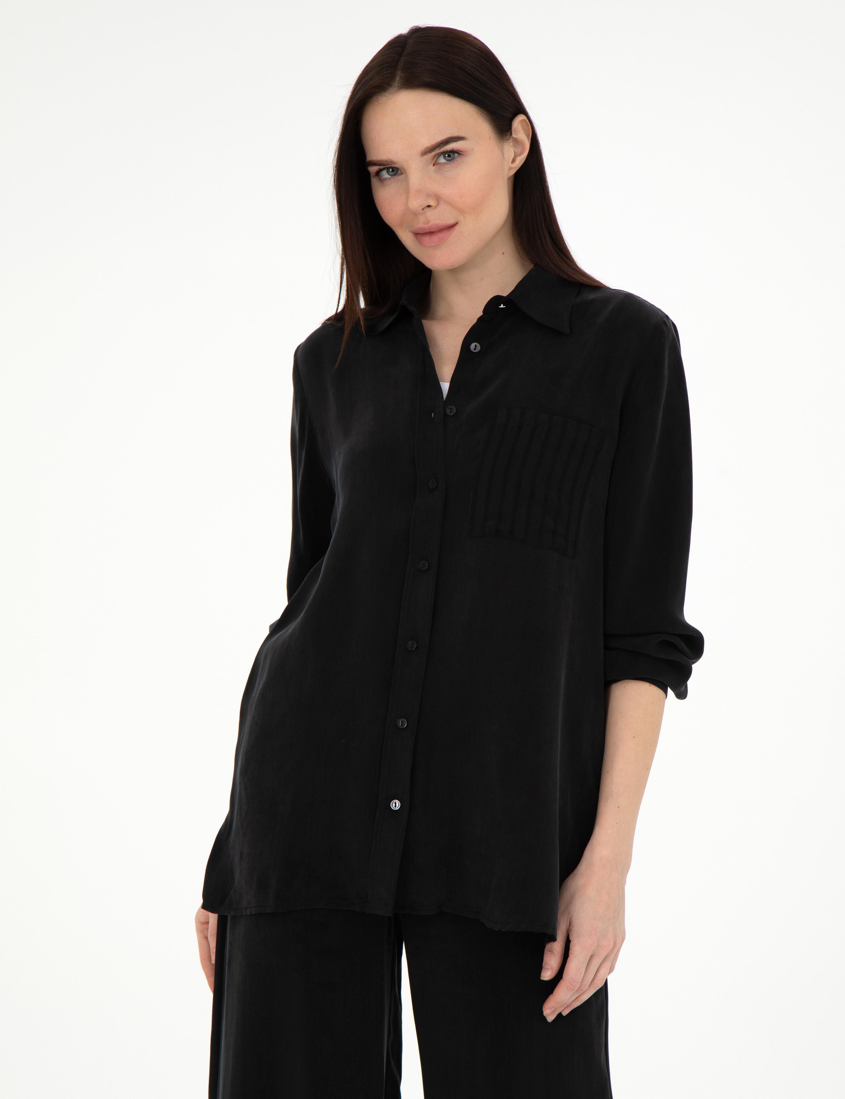 Siyah Comfort Fit Uzun Kollu Gömlek