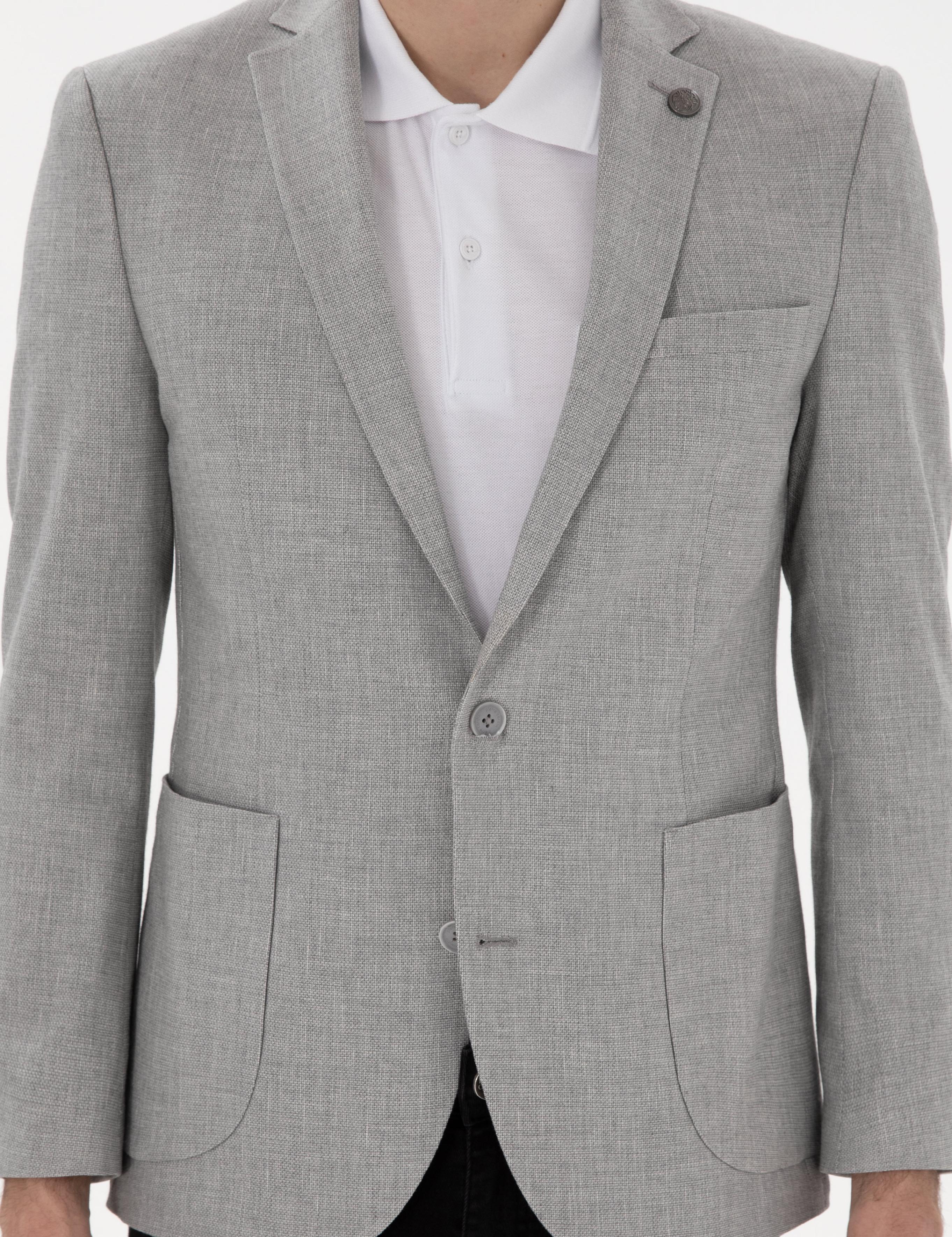 Gri Ex. Slim Fit Ceket
