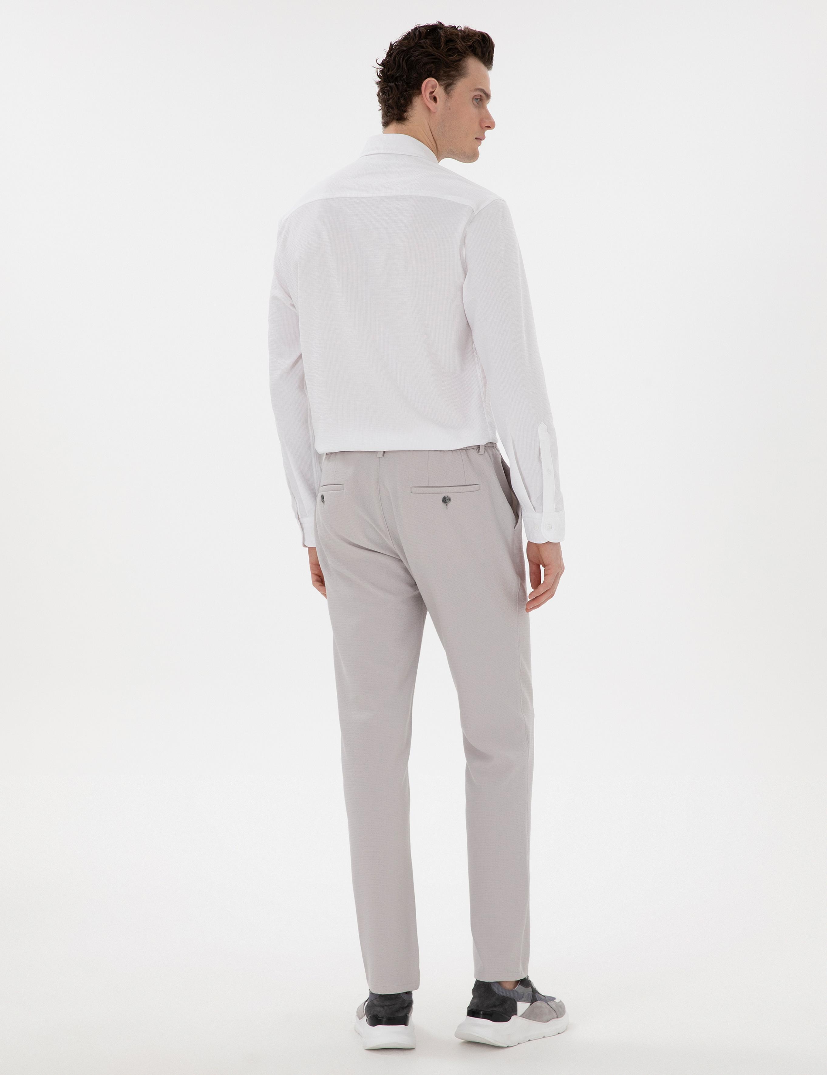 Gri Slim Fit Kumaş Pantolon