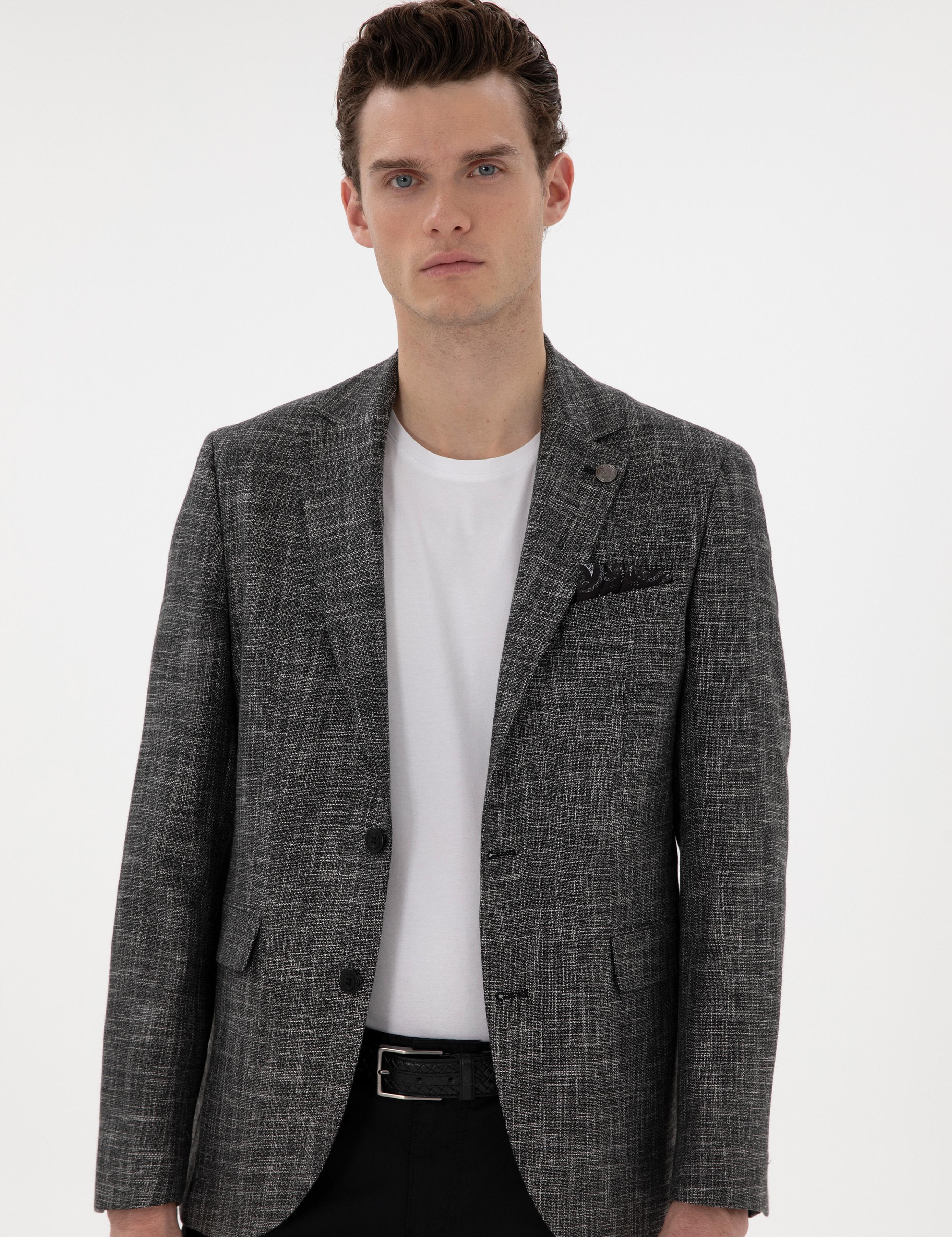 Siyah Slim Fit Ceket