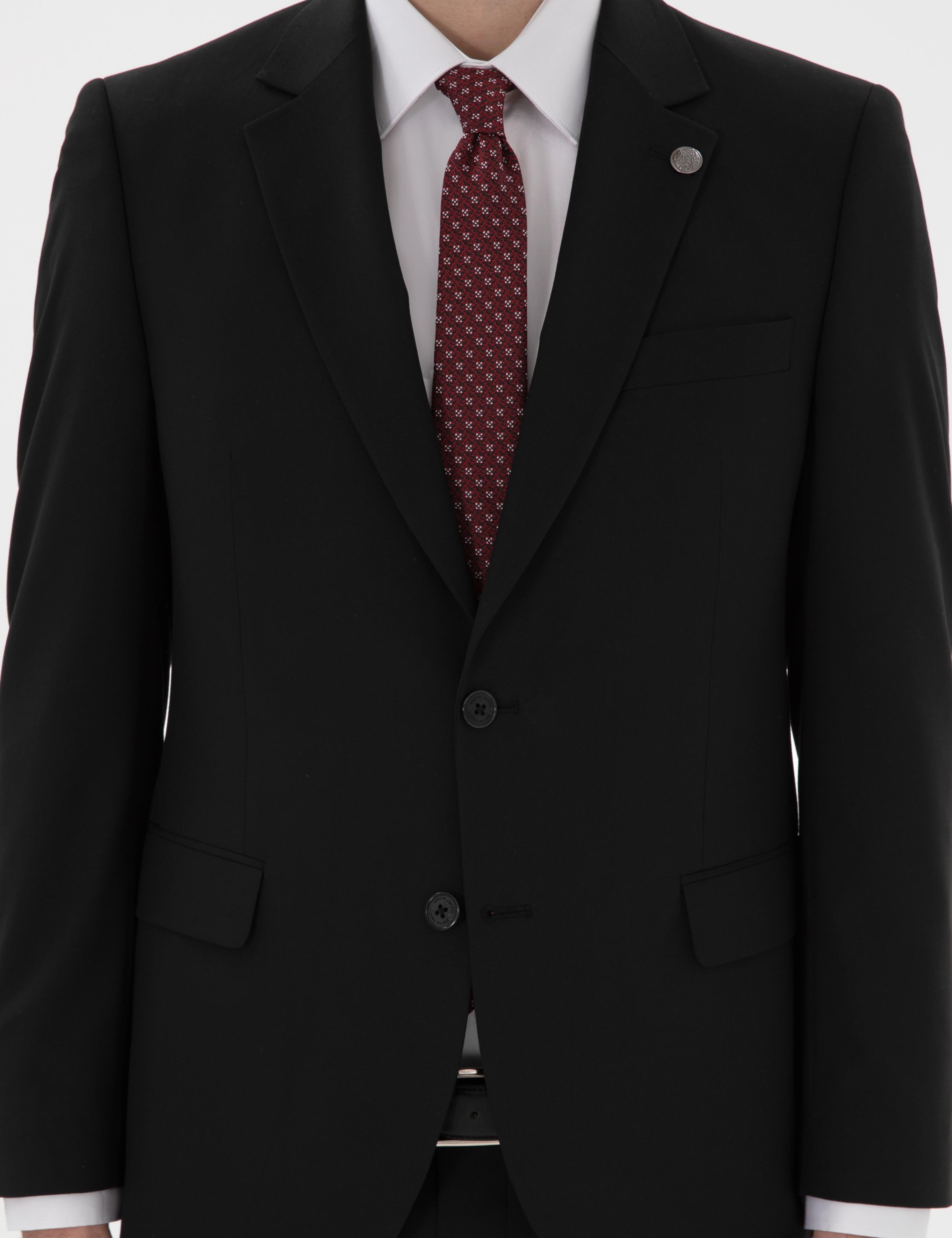 Siyah Slim Fit Takım Elbise