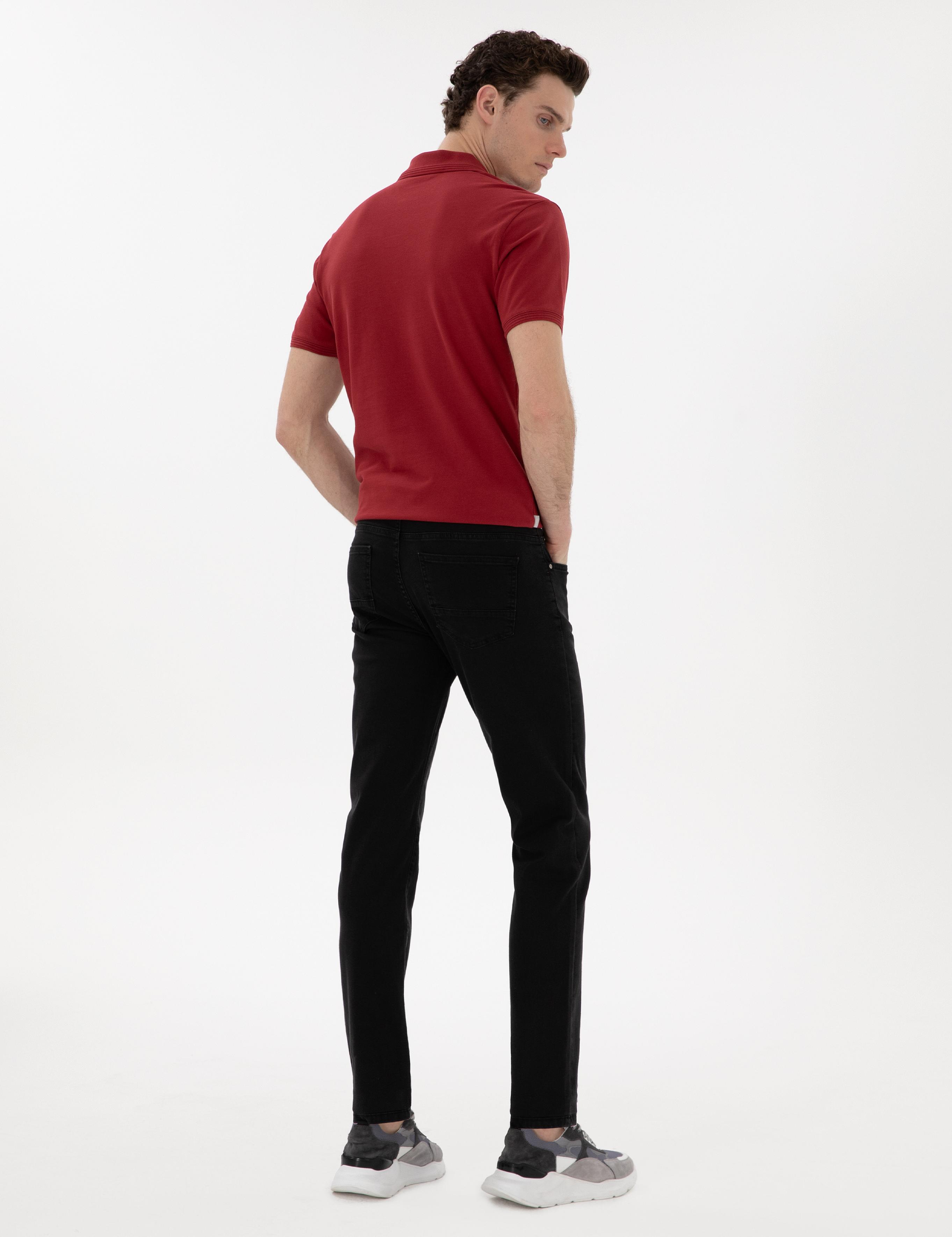 Siyah Straight Fit Jean Pantolon