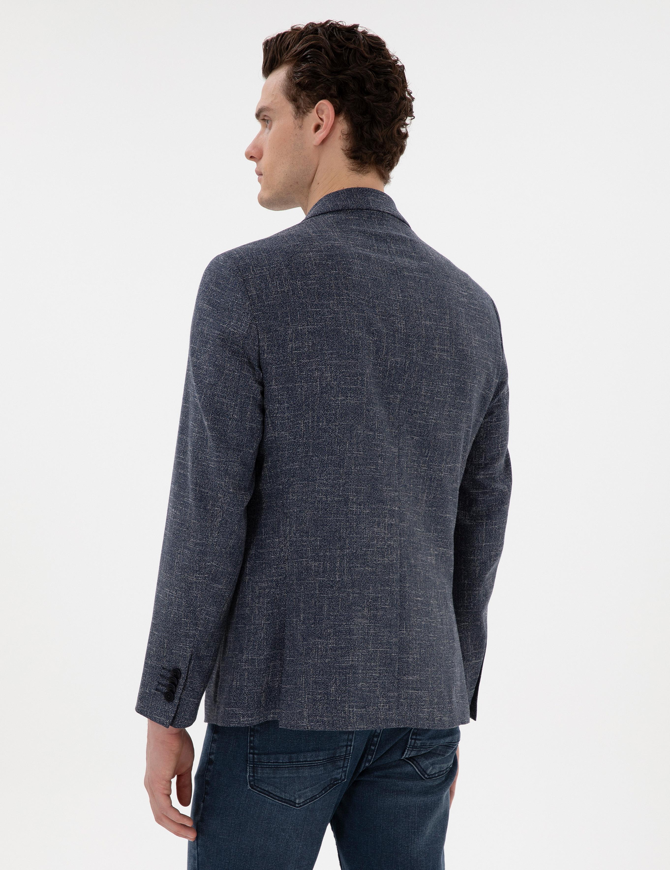 Lacivert Slim Fit Ceket