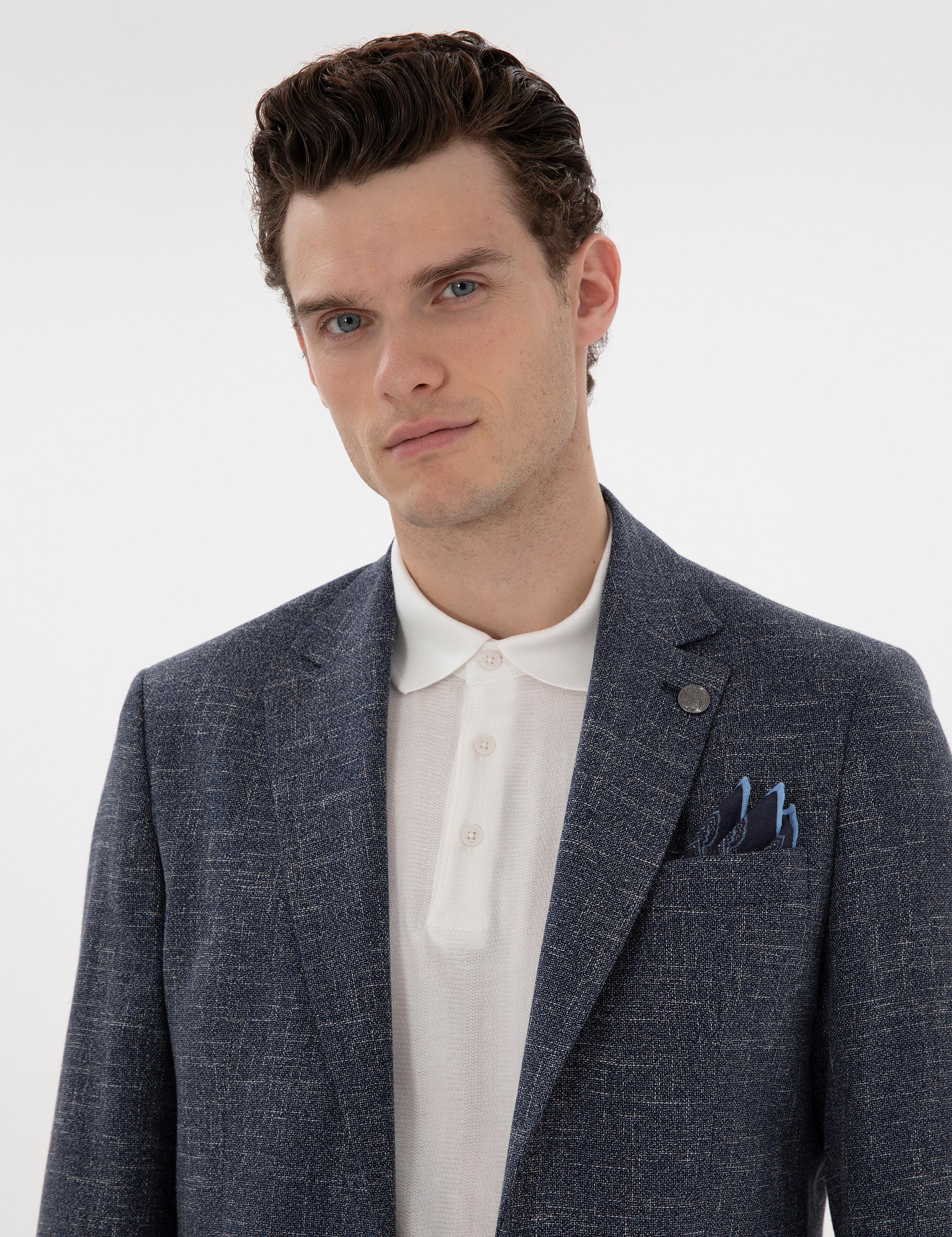 Lacivert Slim Fit Ceket